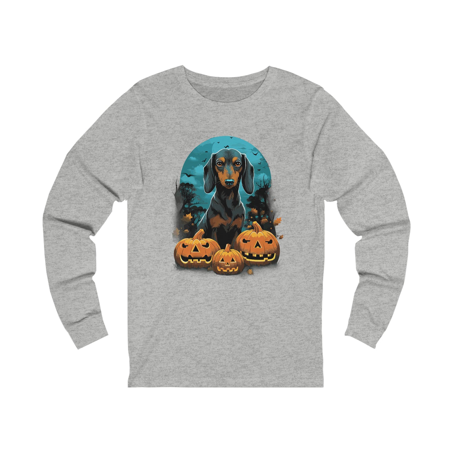 Halloween Dachsund Unisex Jersey Long Sleeve Tee