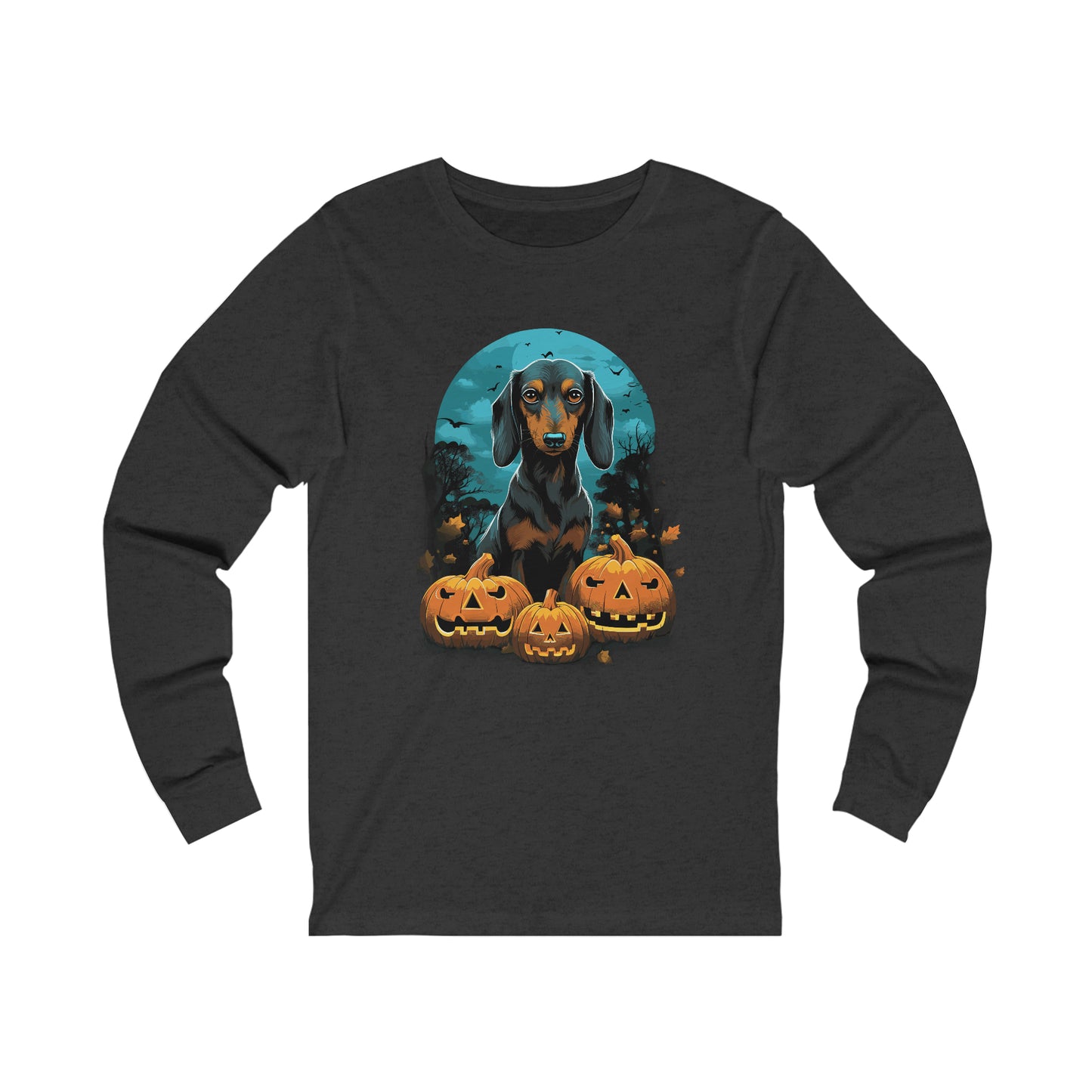 Halloween Dachsund Unisex Jersey Long Sleeve Tee