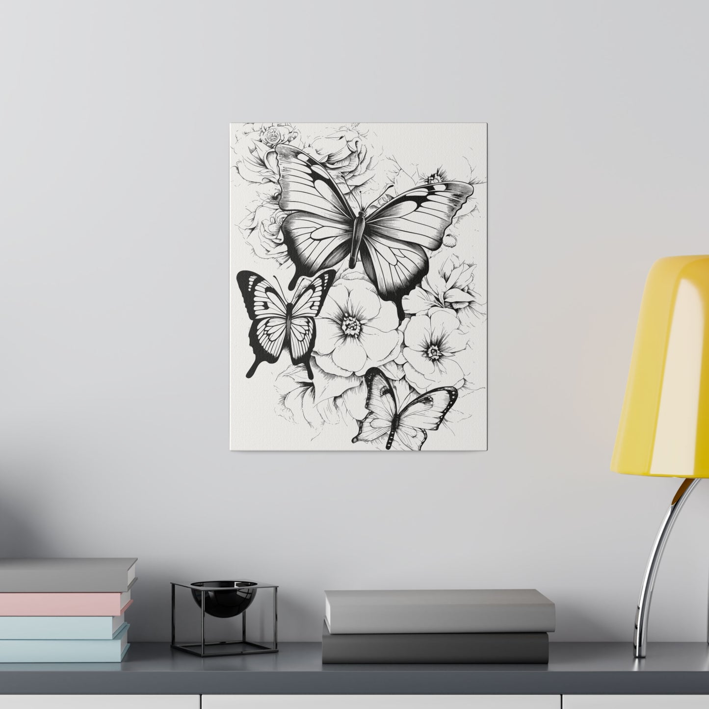 Butterfly Coloring Canvas, Stretched, 0.75"