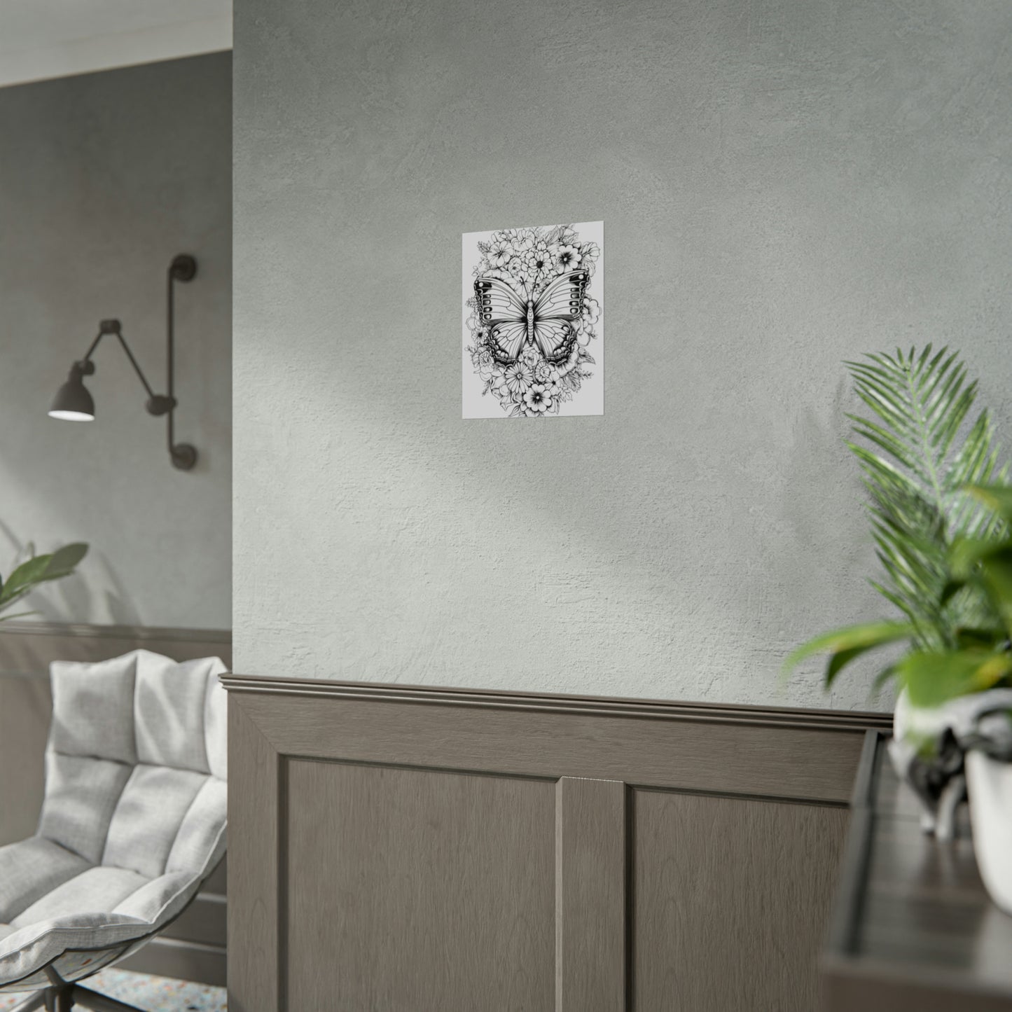 Butterfly Coloring Art Posters