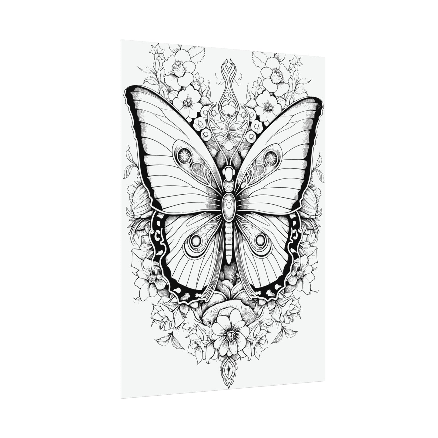 Butterfly Coloring Art Posters