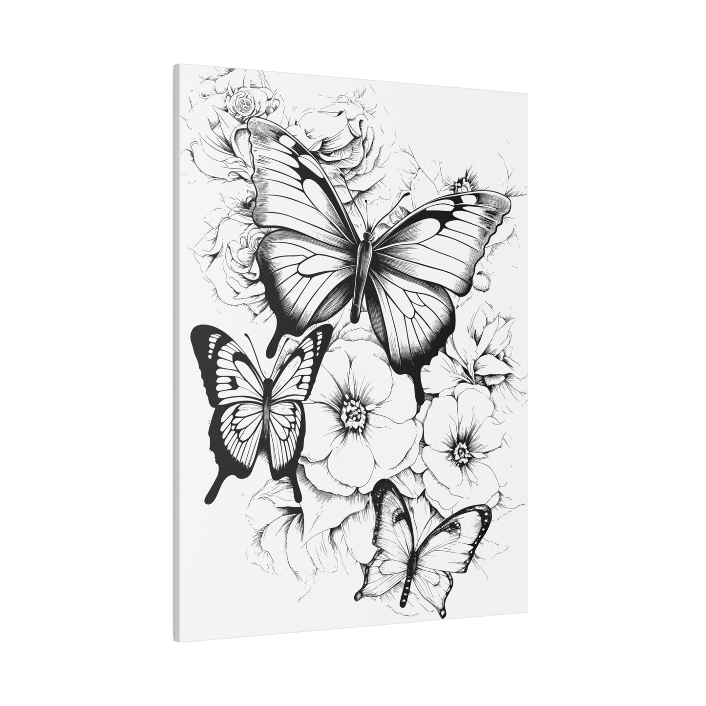 Butterfly Coloring Canvas, Stretched, 0.75"