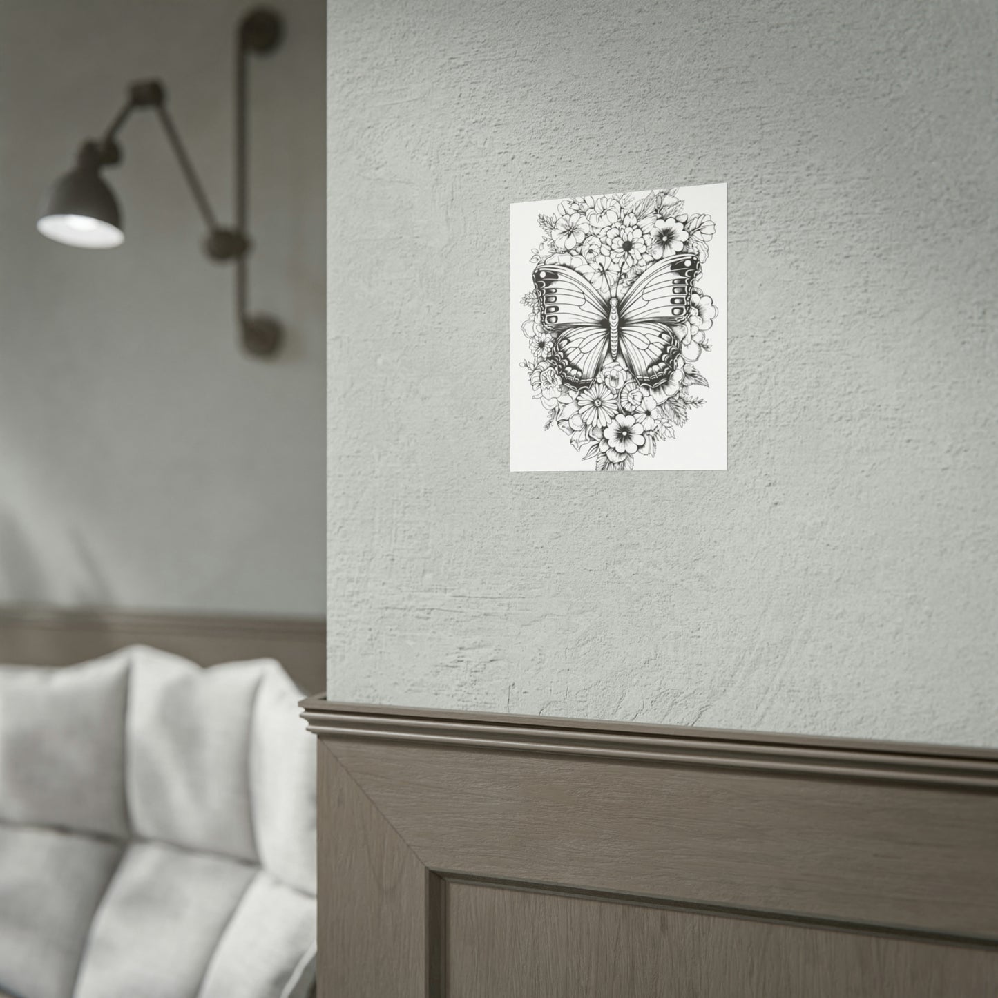 Butterfly Coloring Art Posters