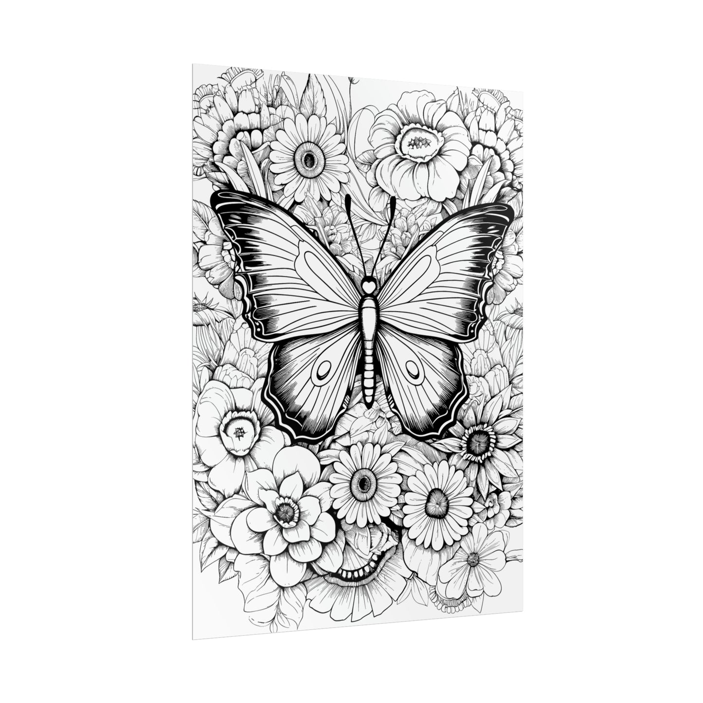 Butterfly Coloring Art Posters