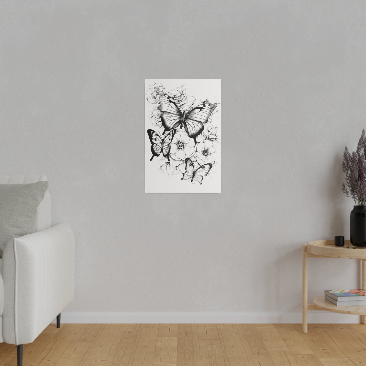 Butterfly Coloring Canvas, Stretched, 0.75"