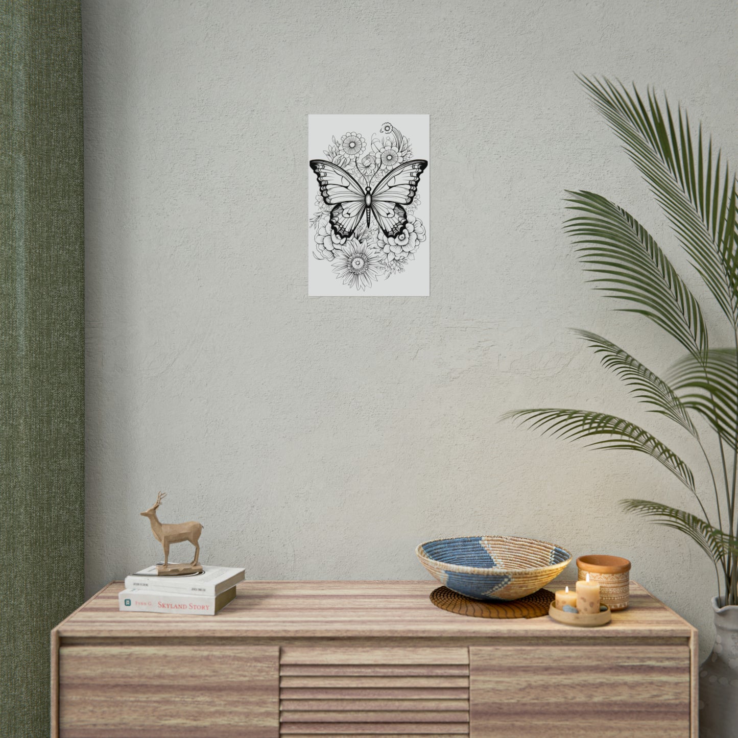 Butterfly Coloring Art Posters