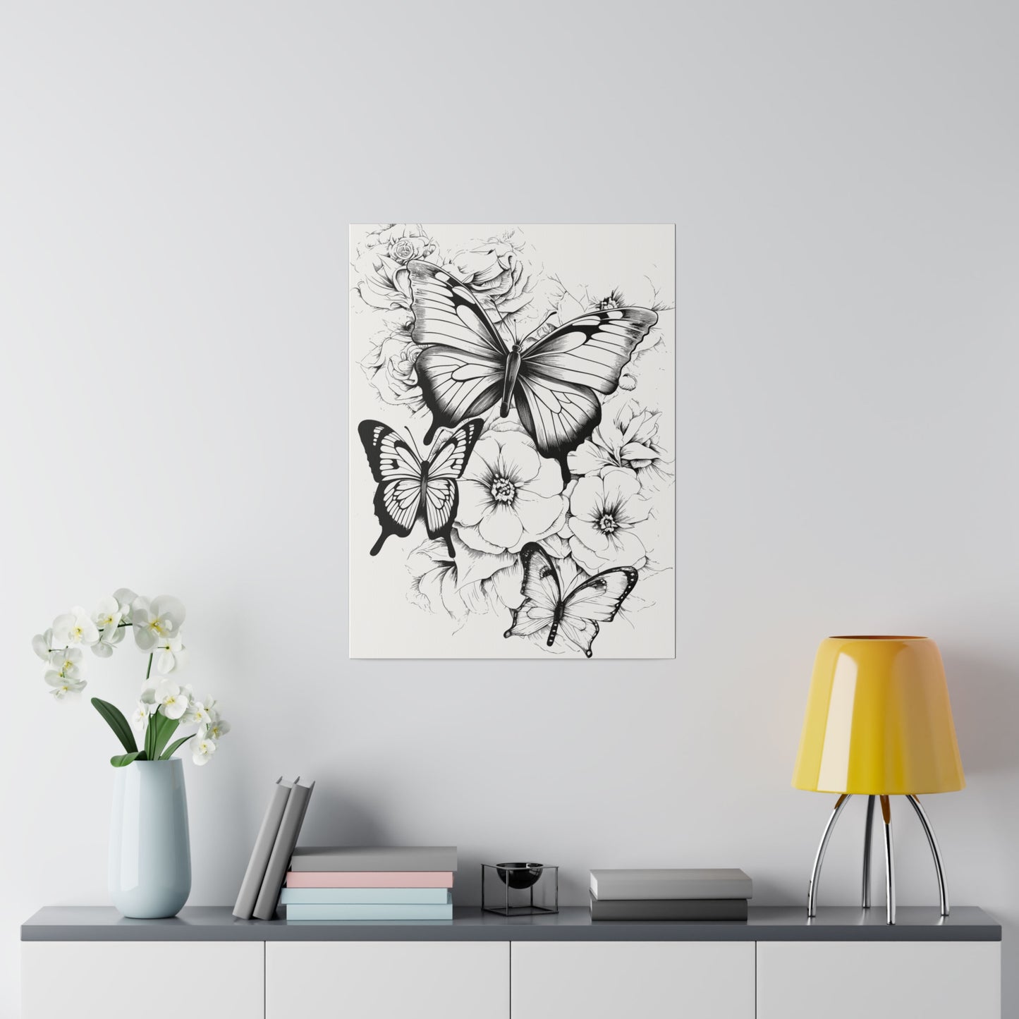 Butterfly Coloring Canvas, Stretched, 0.75"