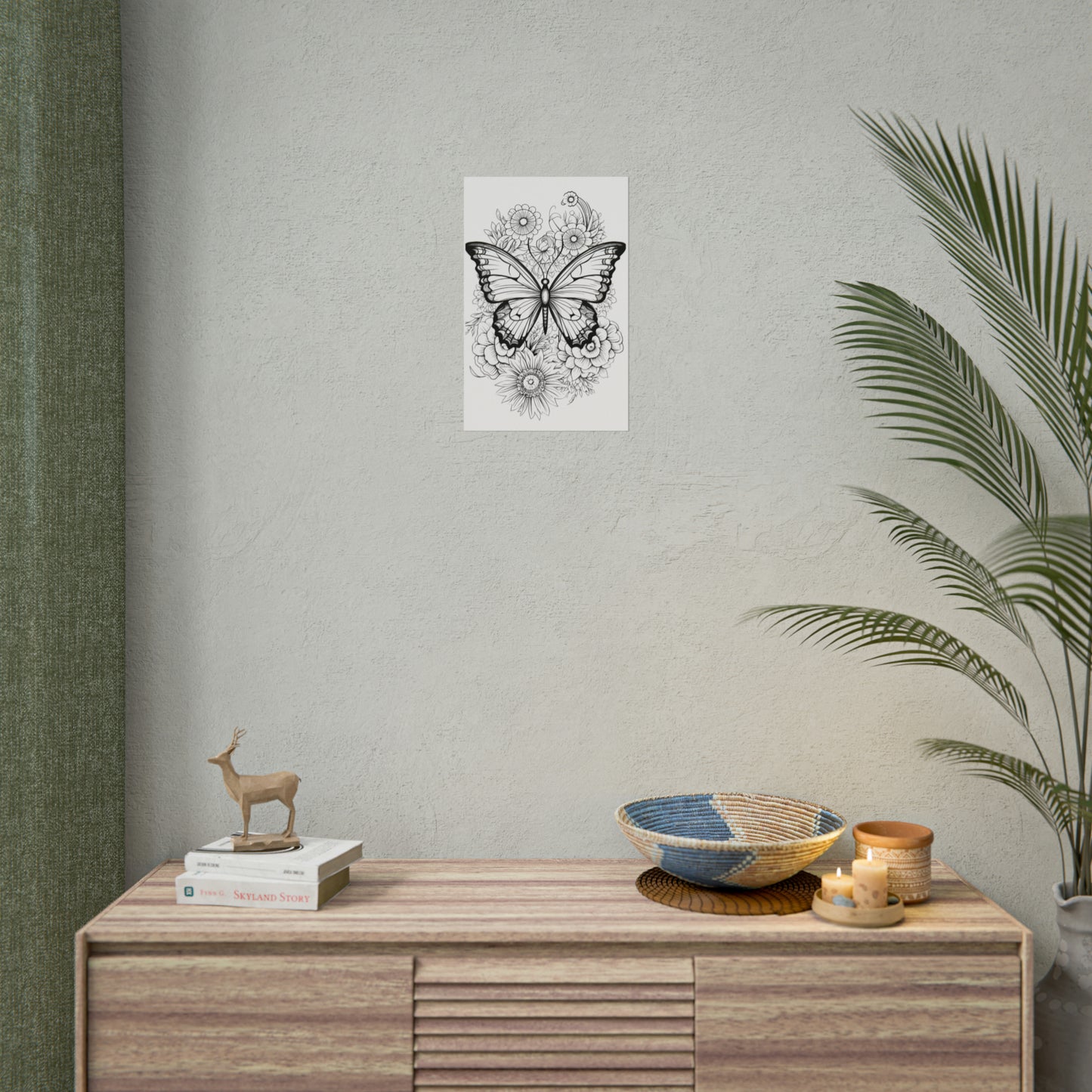 Butterfly Coloring Art Posters