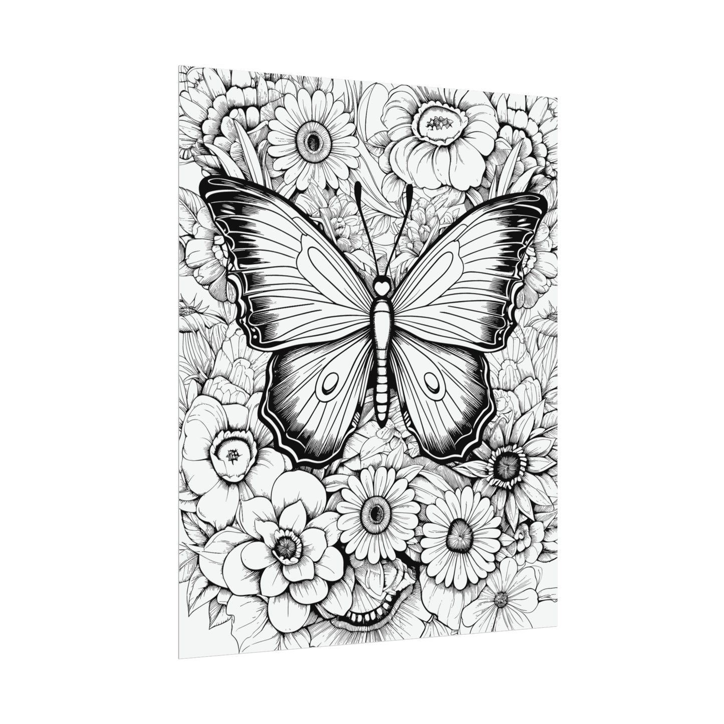 Butterfly Coloring Art Posters