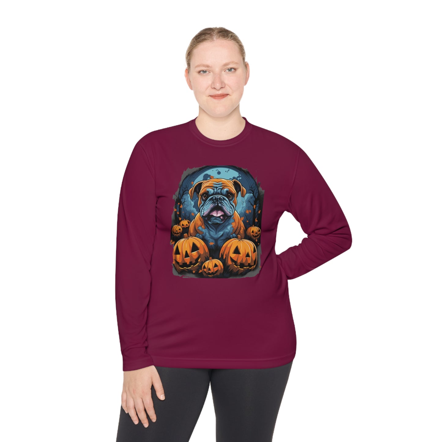 Halloween Bulldog Lightweight Long Sleeve Tee