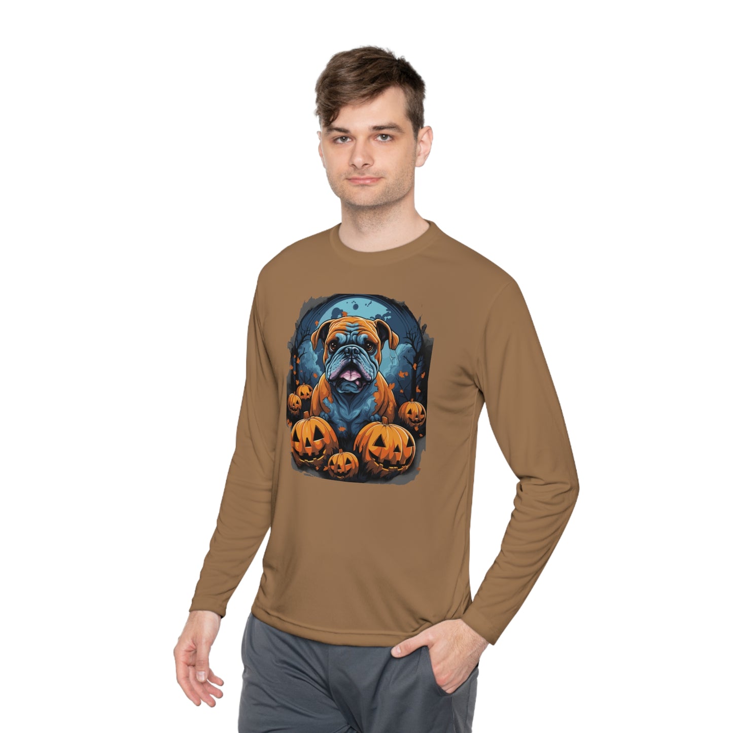 Halloween Bulldog Lightweight Long Sleeve Tee