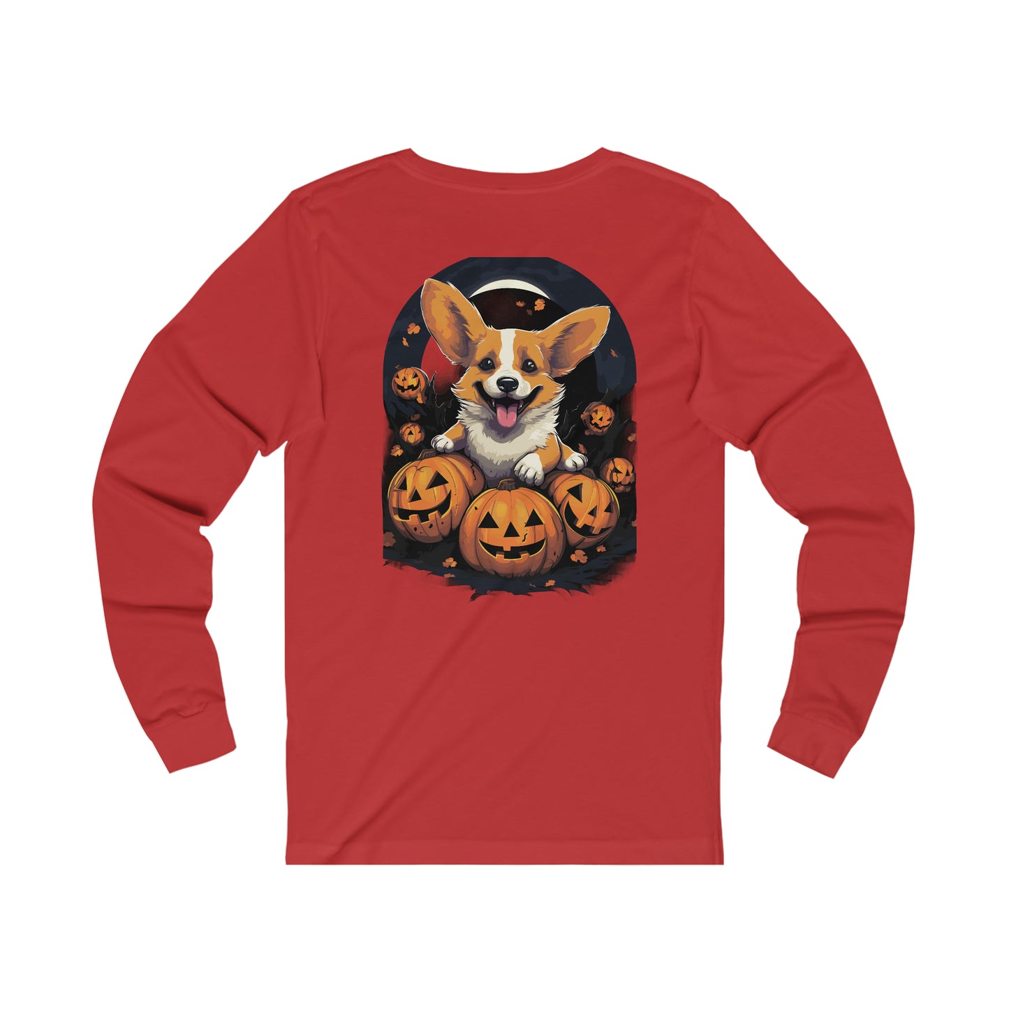 Halloween Corgie Unisex Jersey Long Sleeve Tee