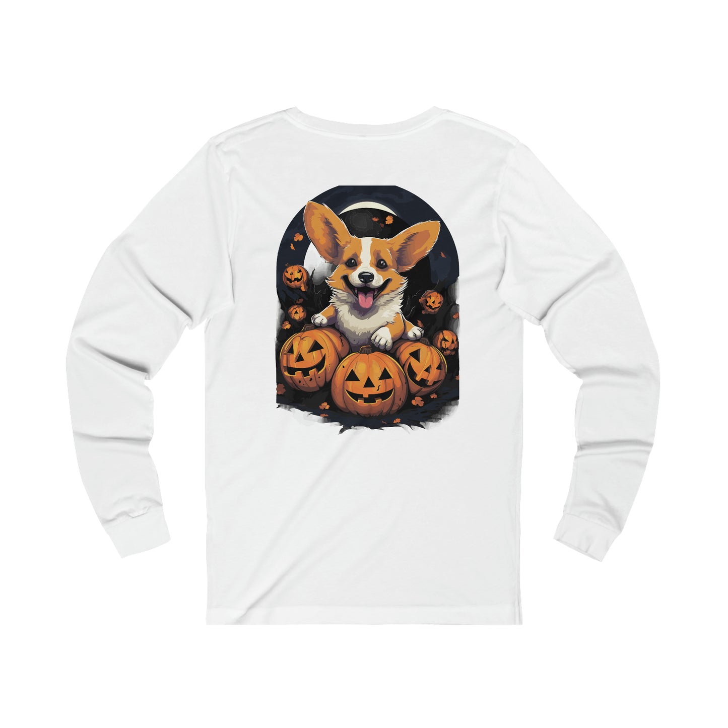 Halloween Corgie Unisex Jersey Long Sleeve Tee