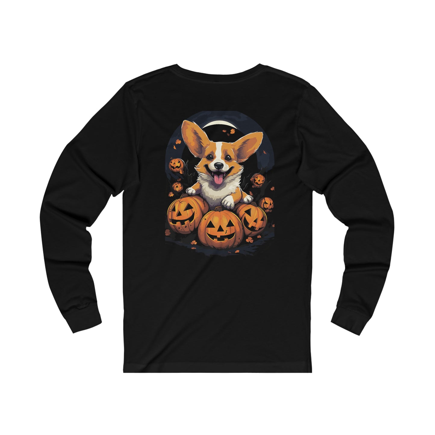 Halloween Corgie Unisex Jersey Long Sleeve Tee