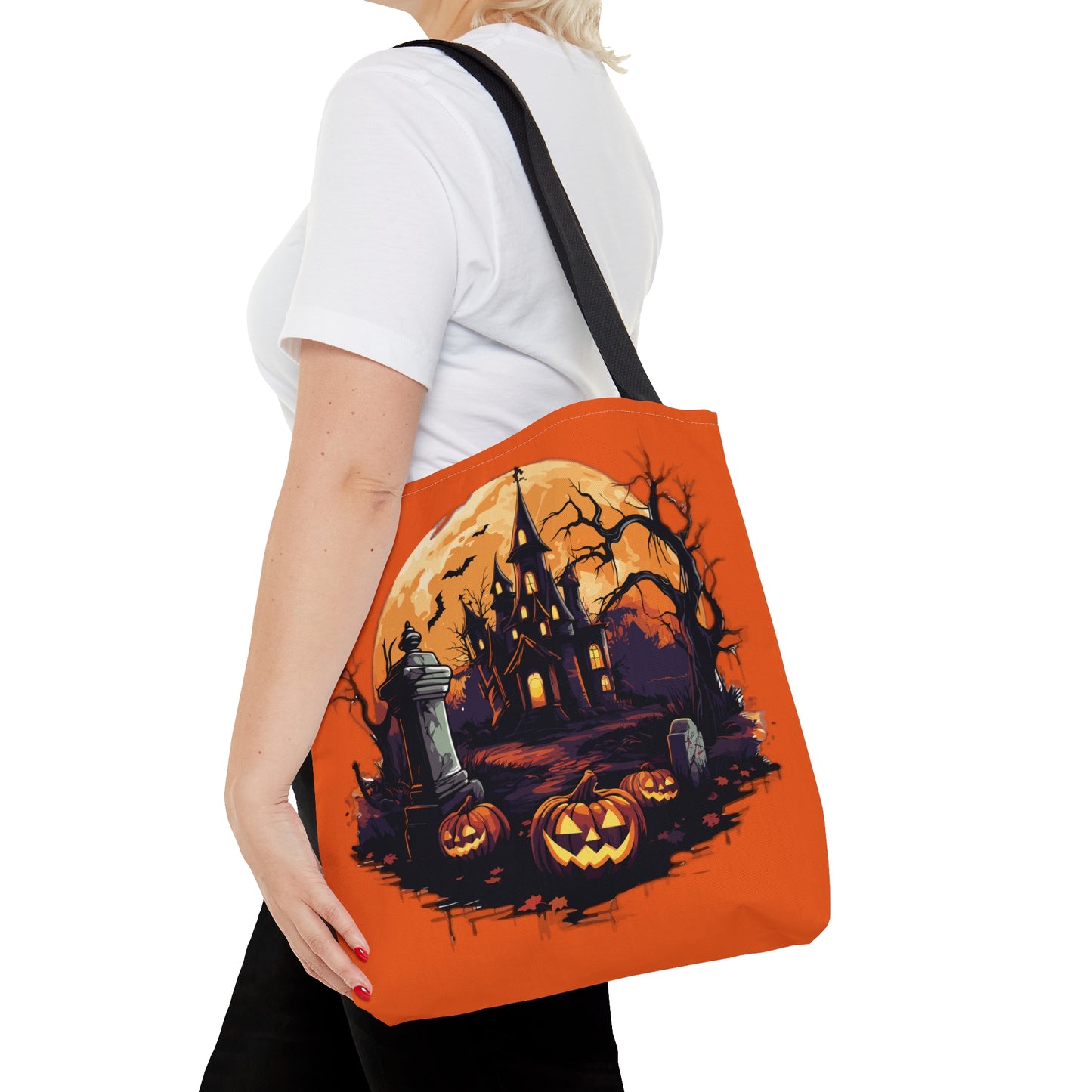 Halloween Haunted Tote Bag (AOP)