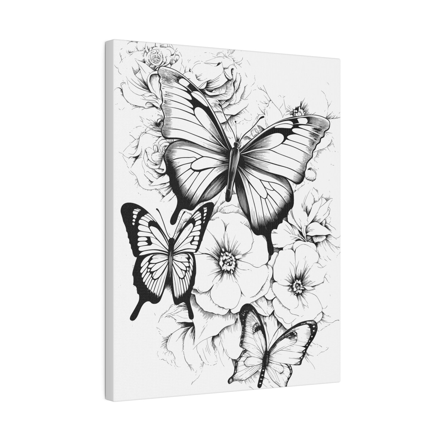 Butterfly Coloring Canvas, Stretched, 0.75"
