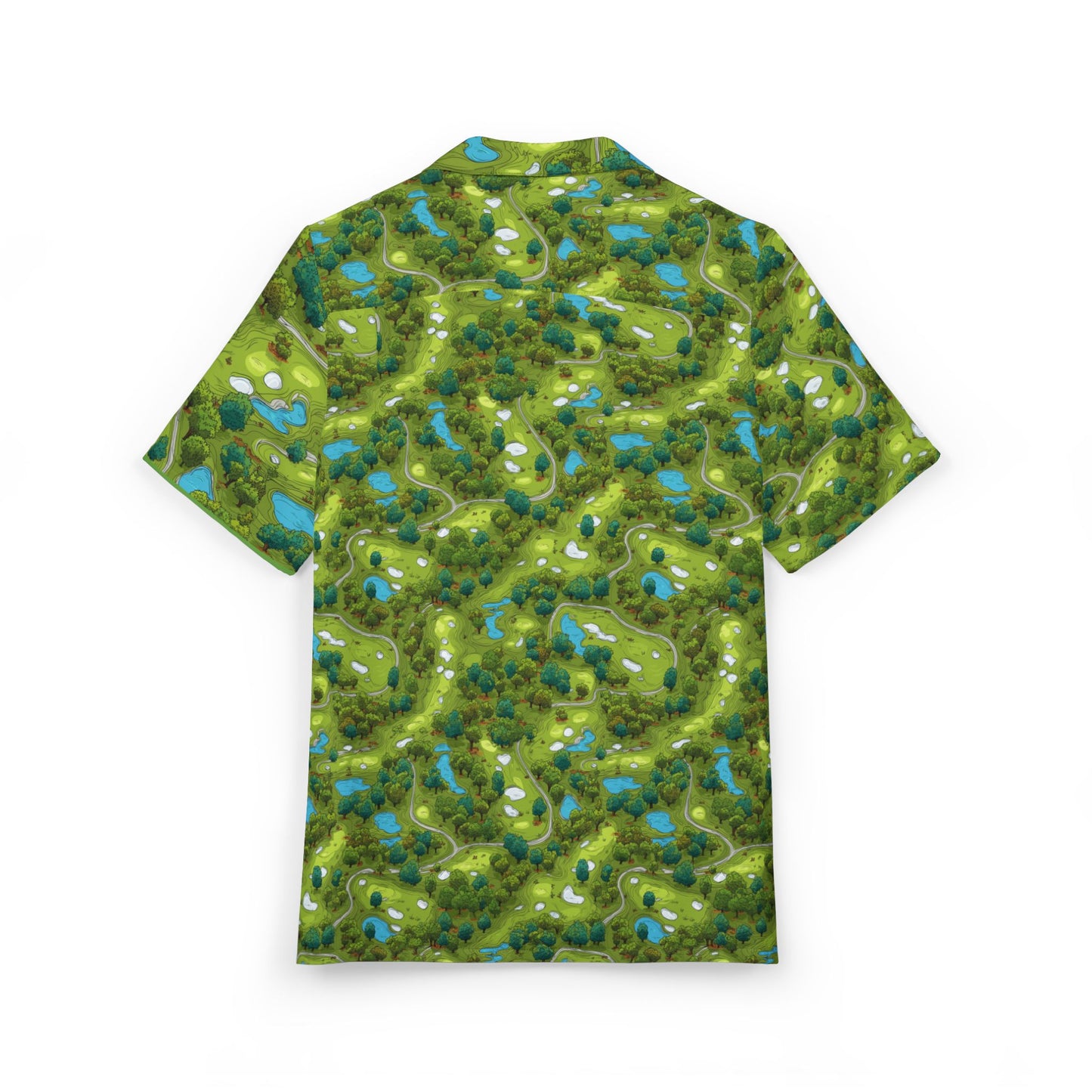 Golf Course Stylish Whimsical Button-Down Shirt