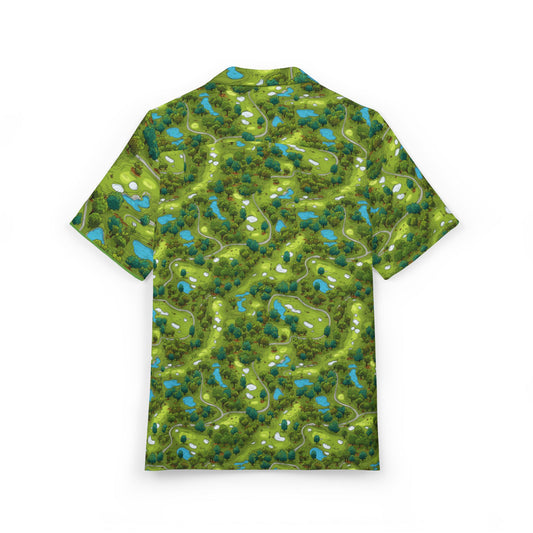 Golf Course Stylish Whimsical Button-Down Shirt