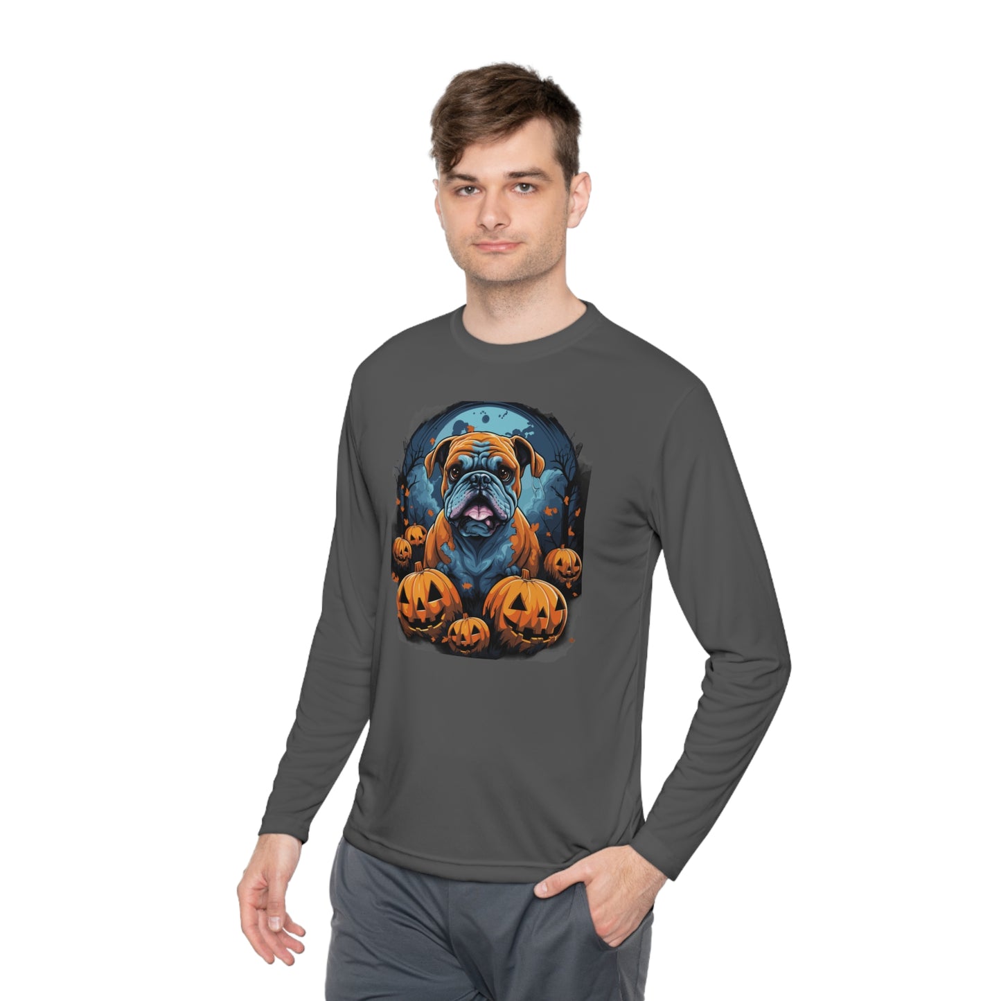Halloween Bulldog Lightweight Long Sleeve Tee