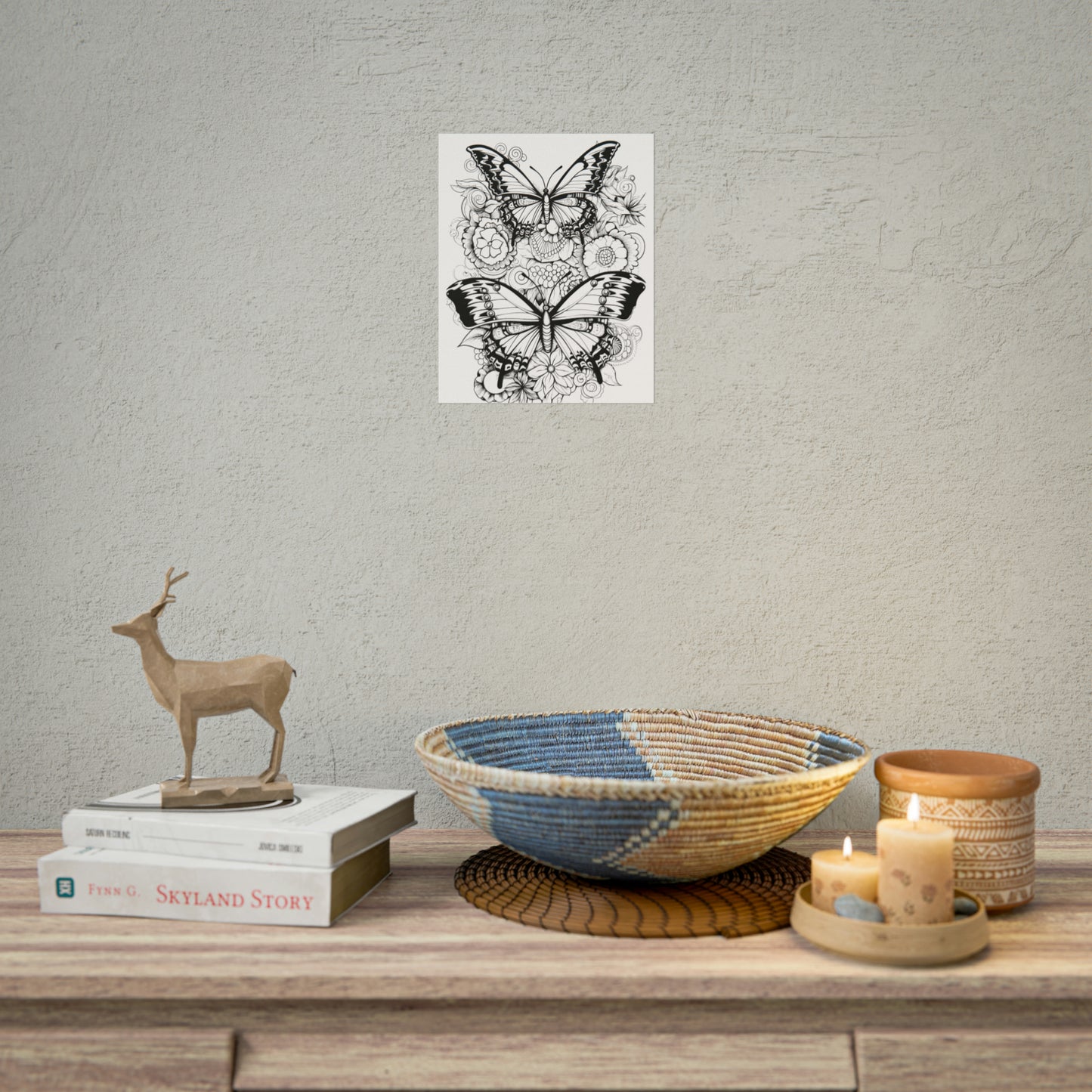 Butterfly Coloring Art Posters