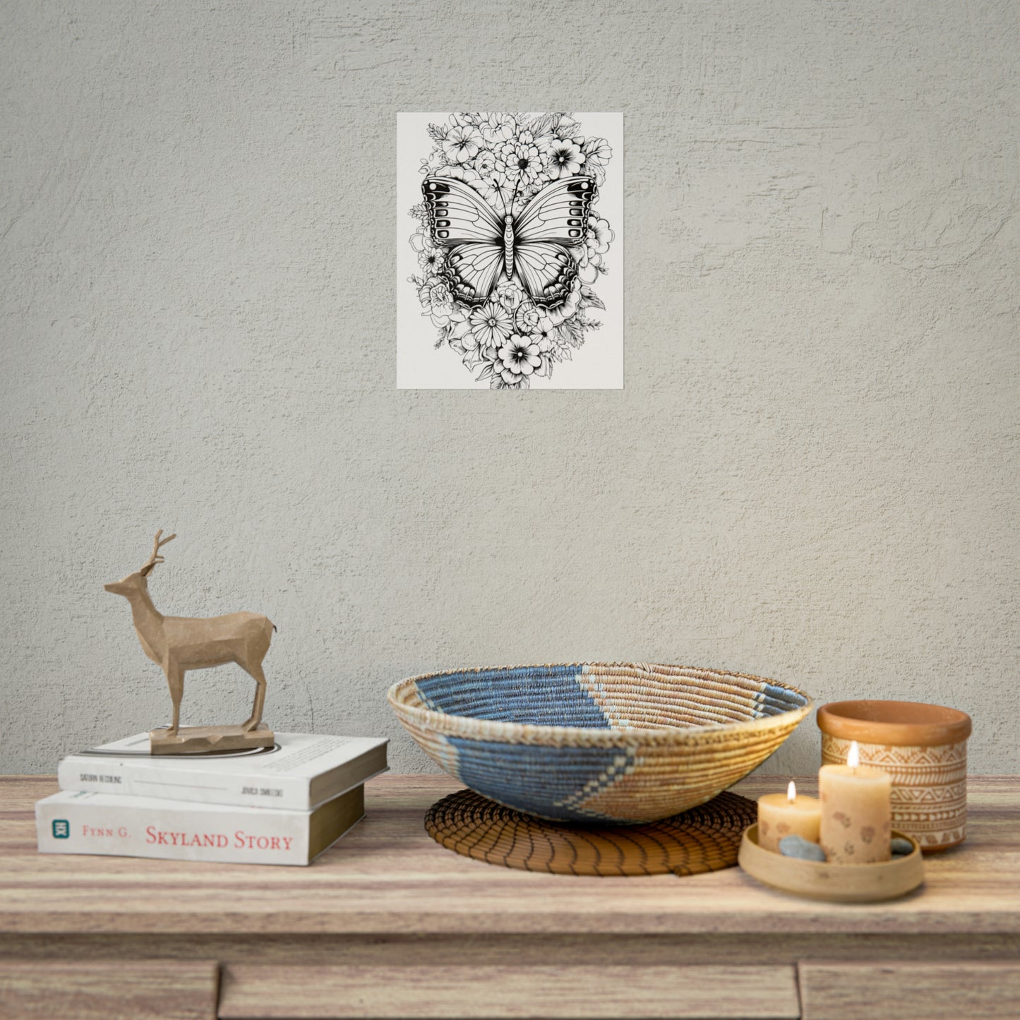 Butterfly Coloring Art Posters