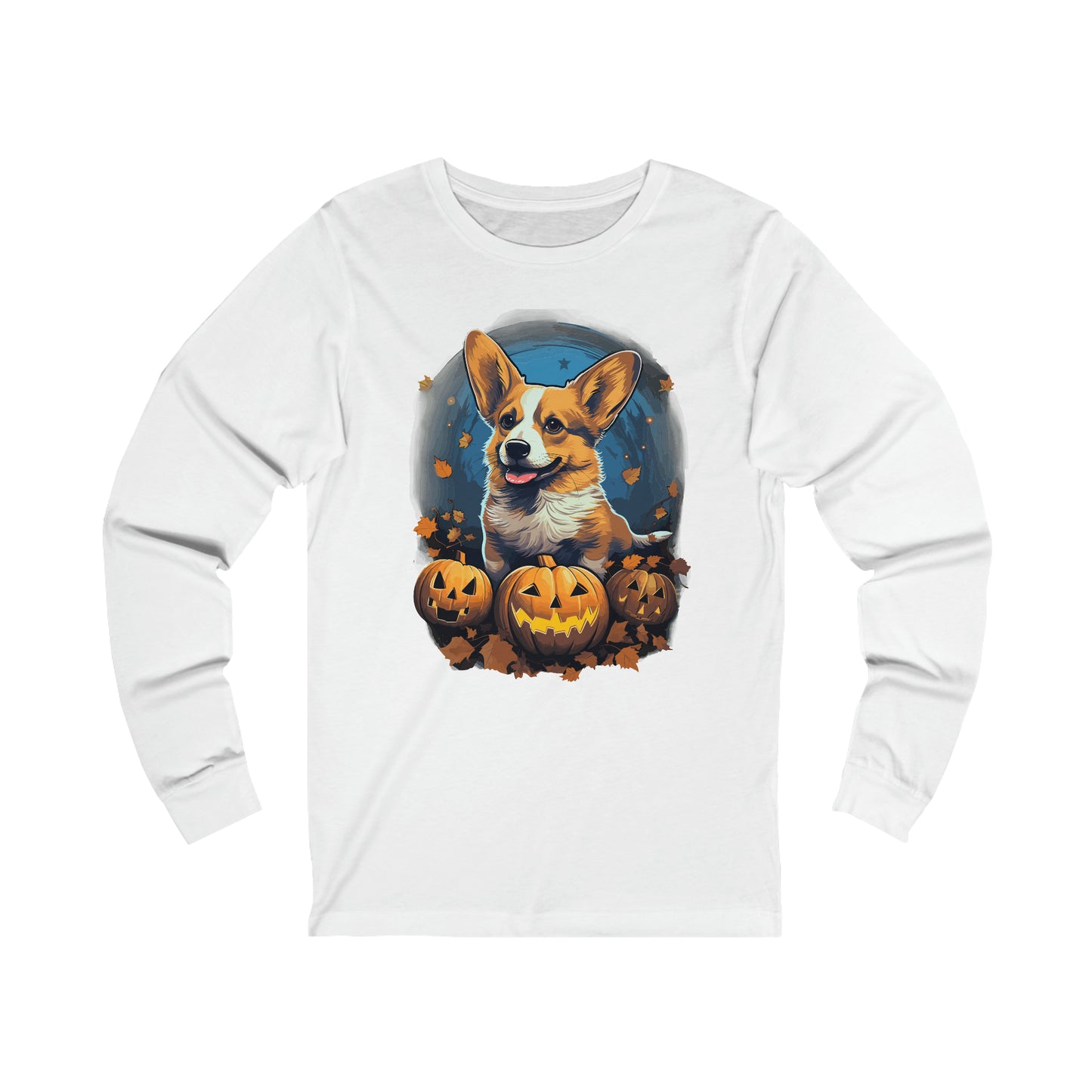 Halloween Corgie Unisex Jersey Long Sleeve Tee