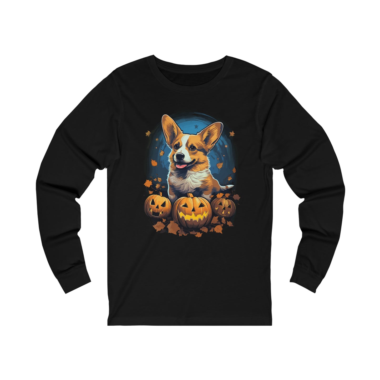 Halloween Corgie Unisex Jersey Long Sleeve Tee