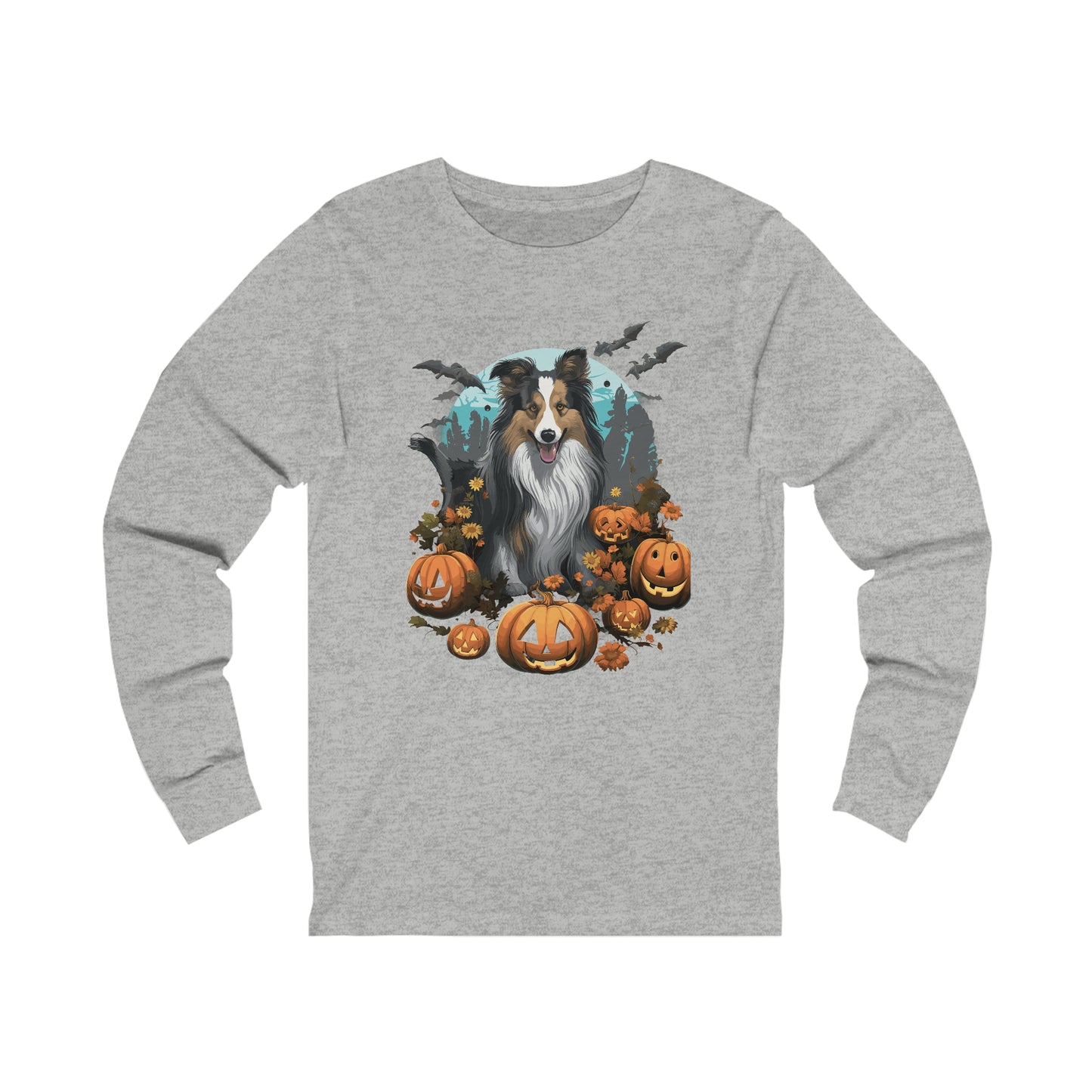 Halloween Collie Unisex Jersey Long Sleeve Tee