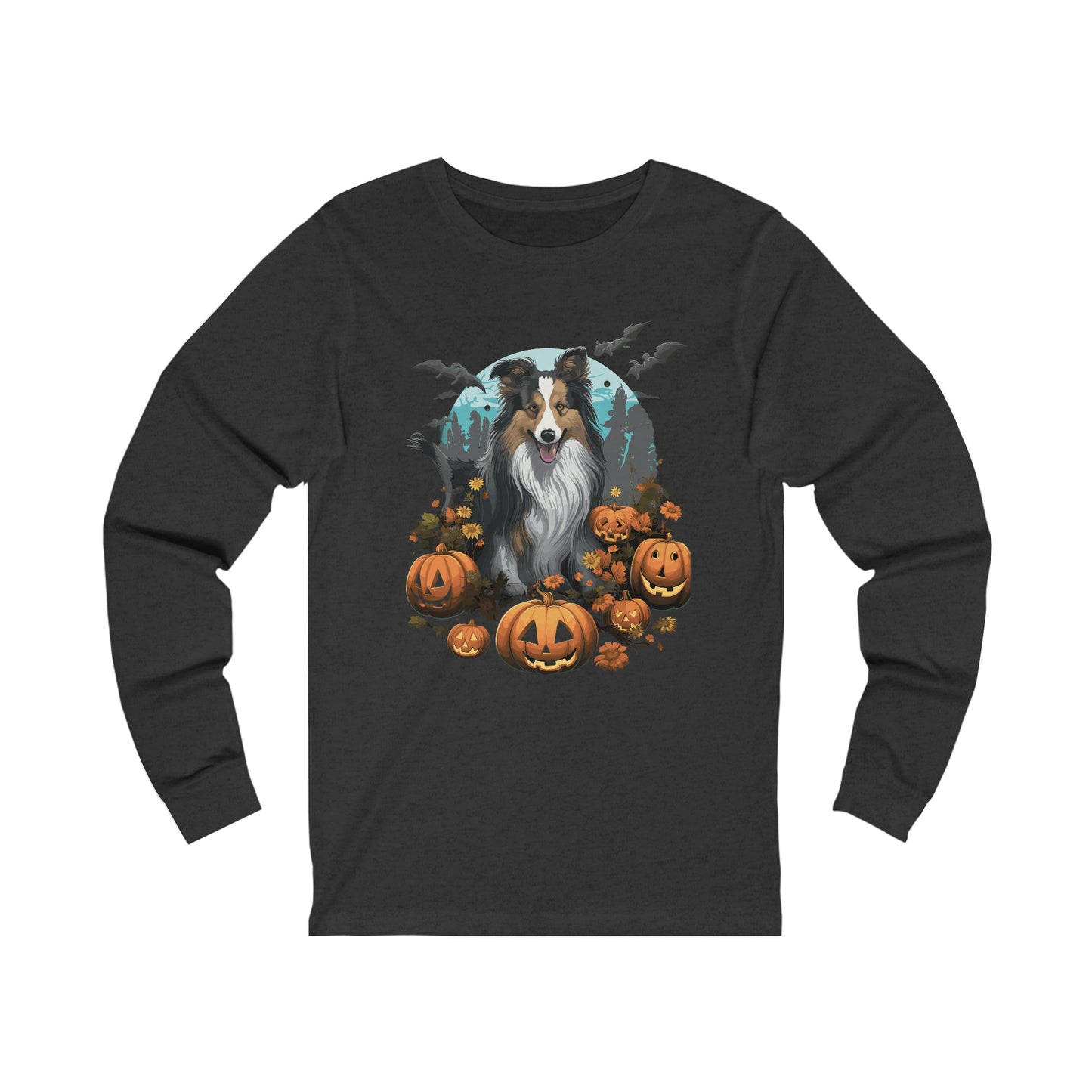 Halloween Collie Unisex Jersey Long Sleeve Tee