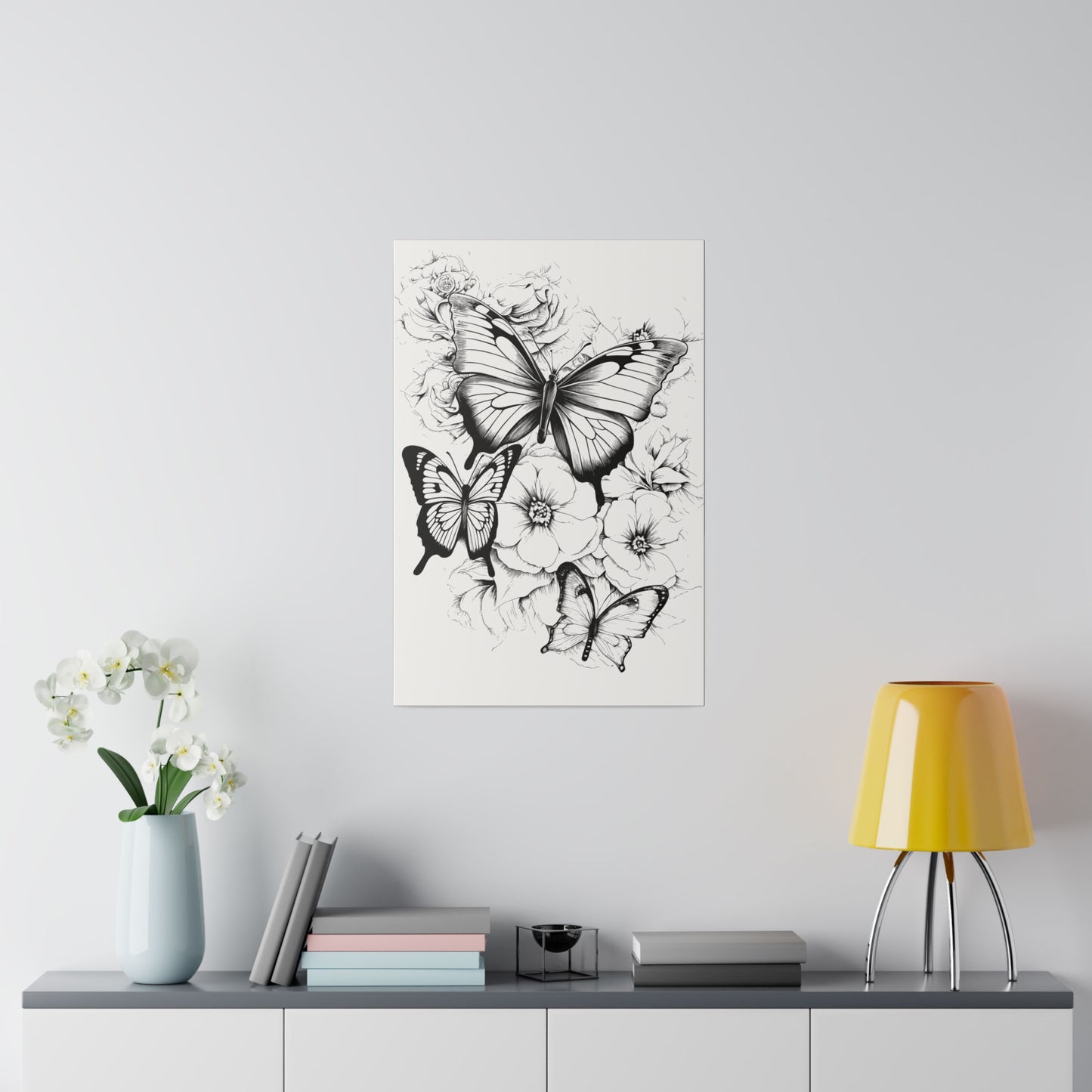 Butterfly Coloring Canvas, Stretched, 0.75"