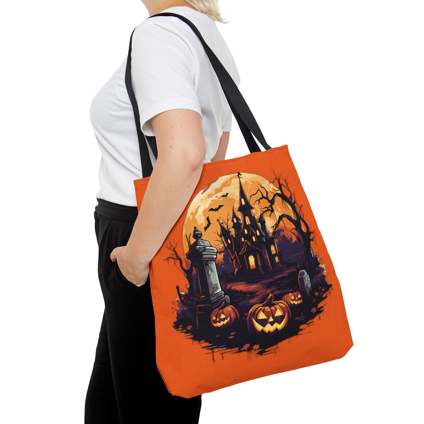 Halloween Haunted Tote Bag (AOP)