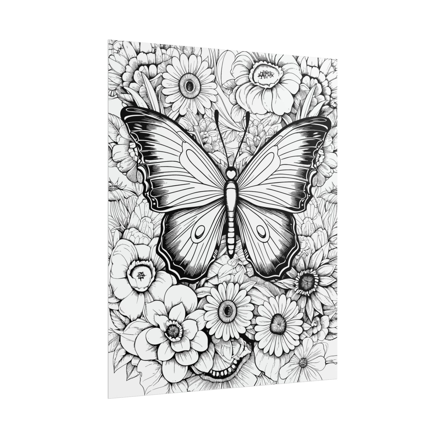 Butterfly Coloring Art Posters