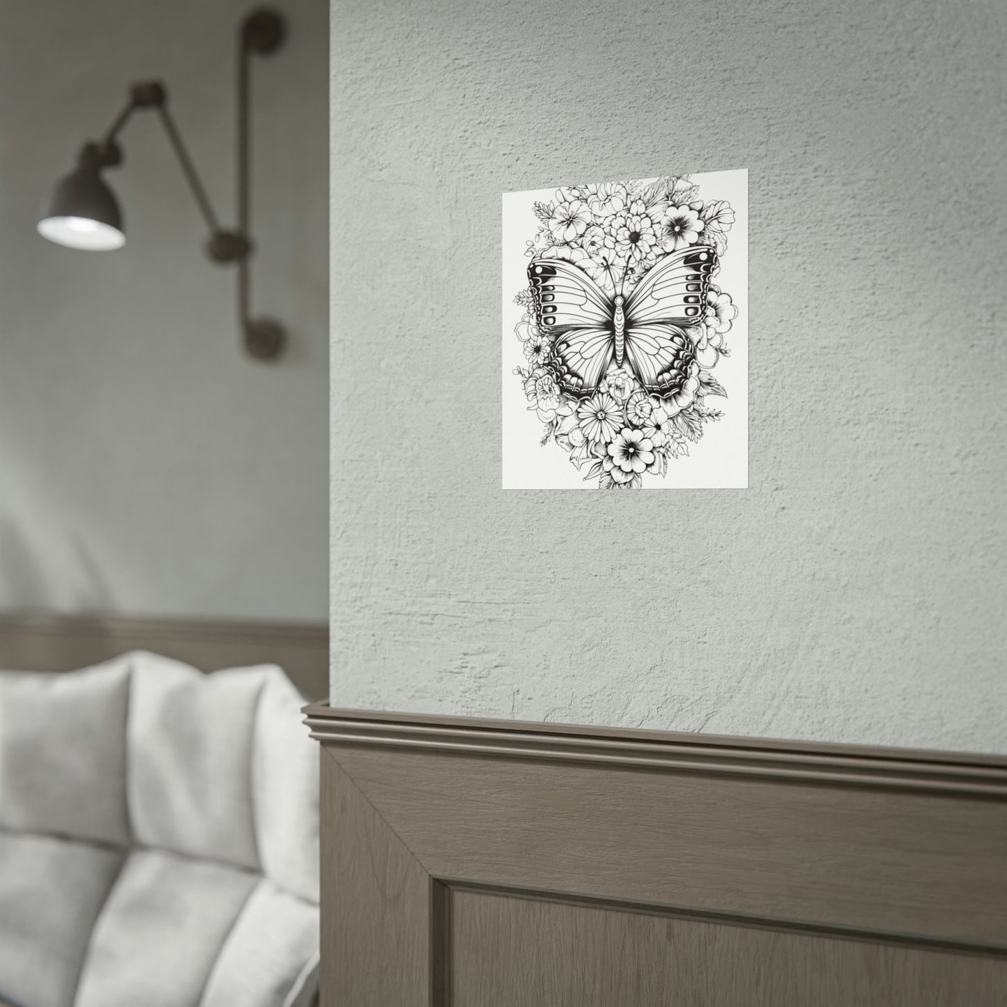 Butterfly Coloring Art Posters