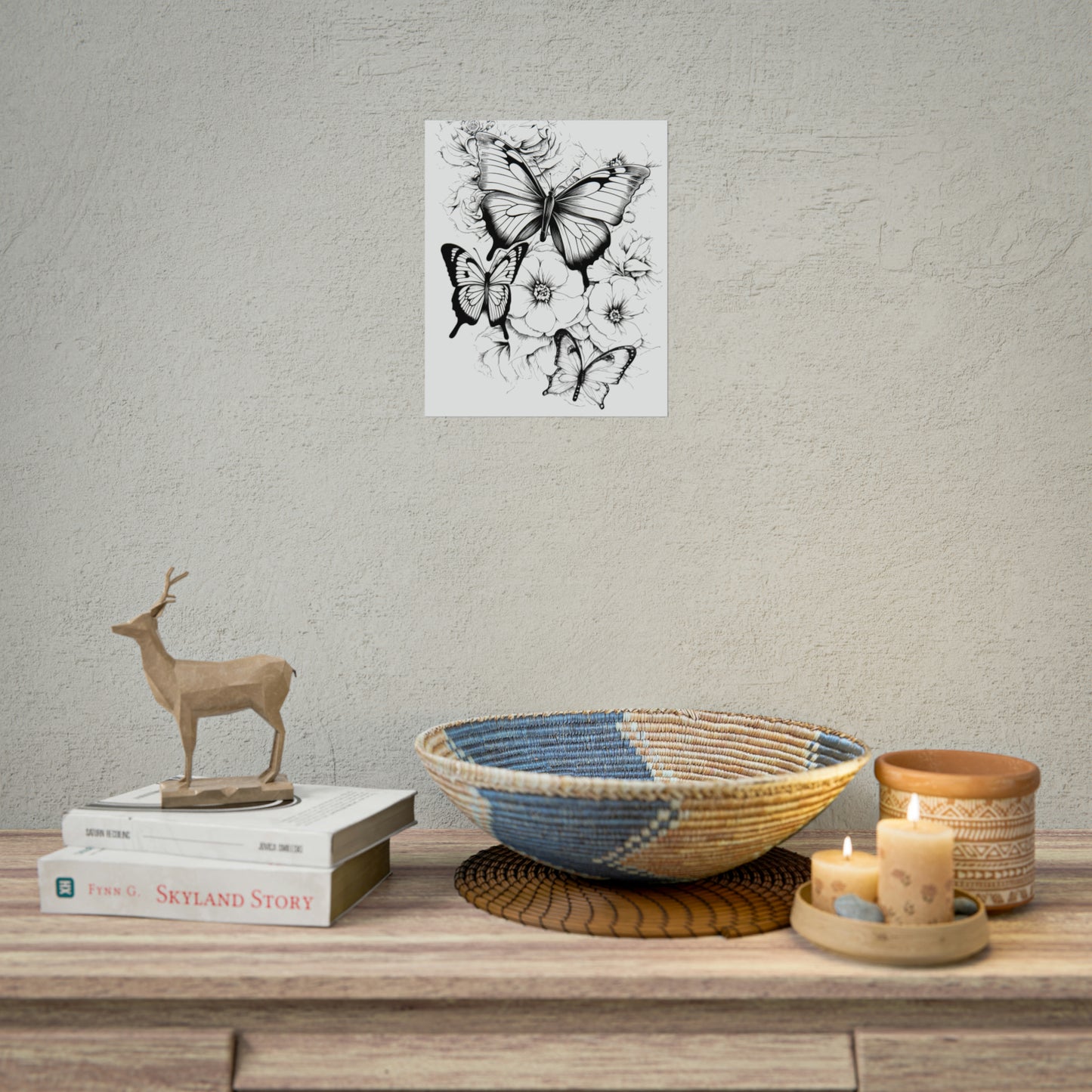 Butterfly Coloring Art Posters