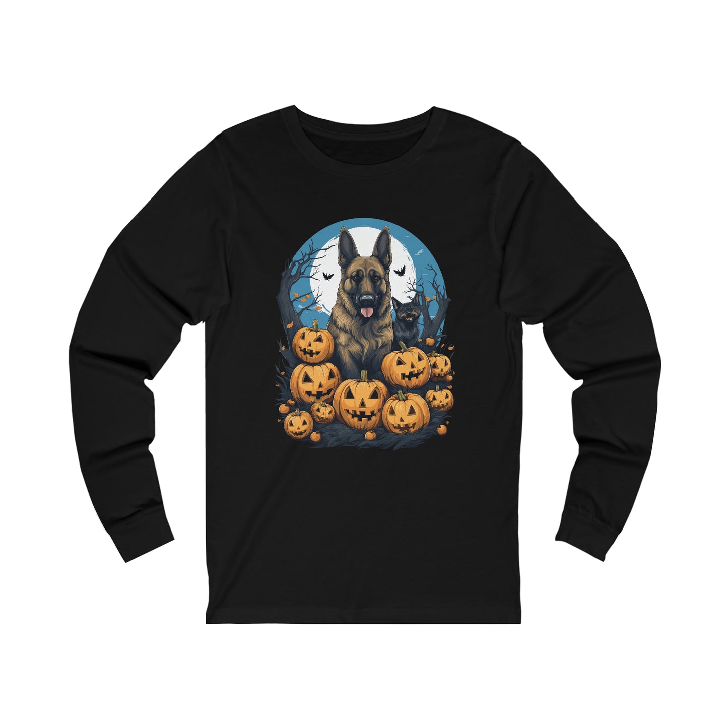 Halloween German Shepard Unisex Jersey Long Sleeve Tee