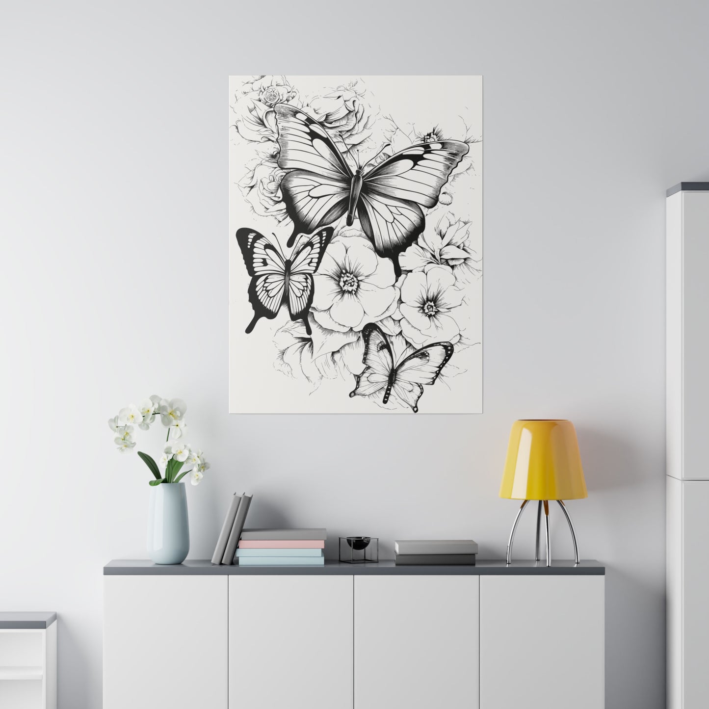 Butterfly Coloring Canvas, Stretched, 0.75"