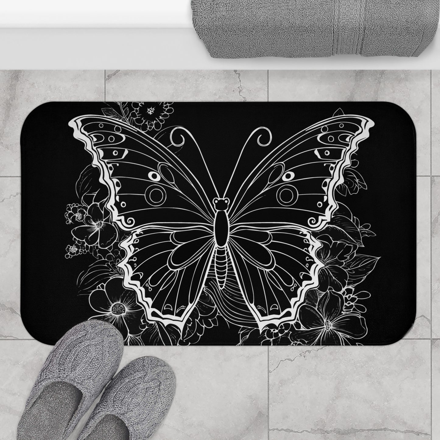 Butterfly Bath Mat