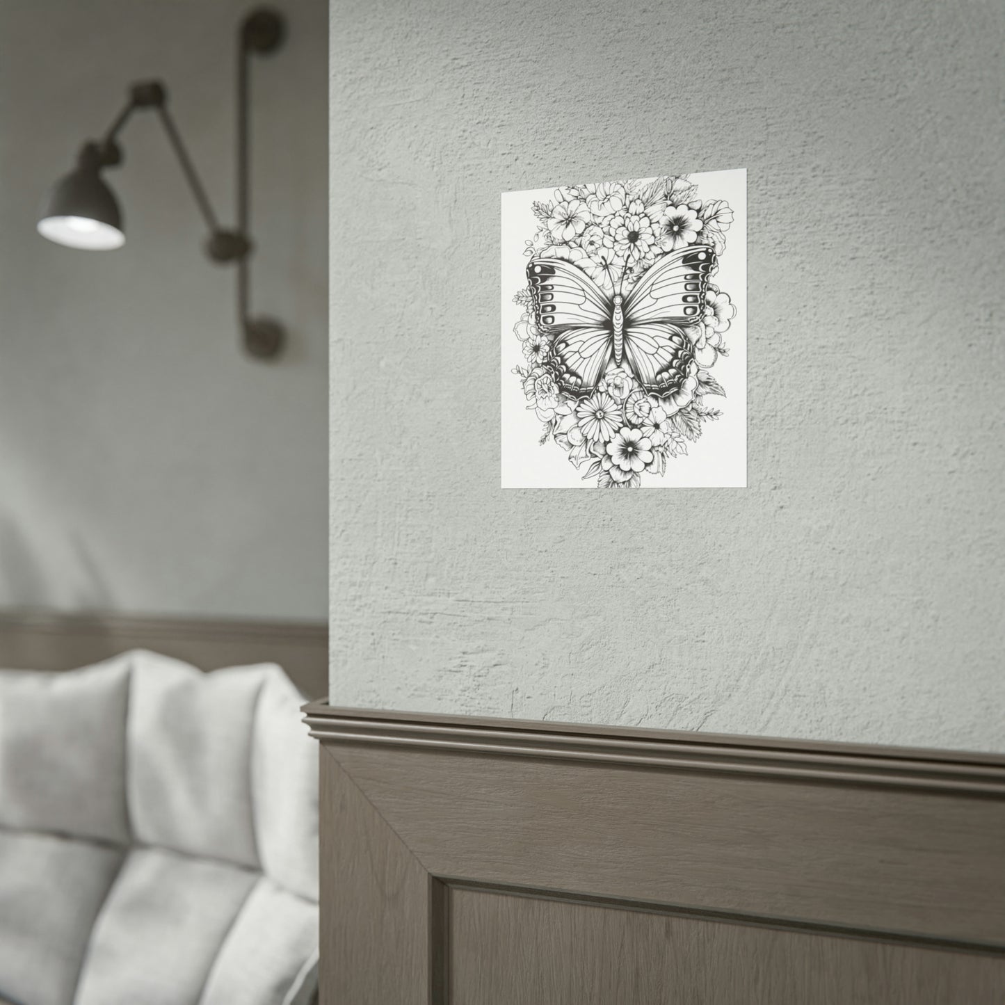 Butterfly Coloring Art Posters