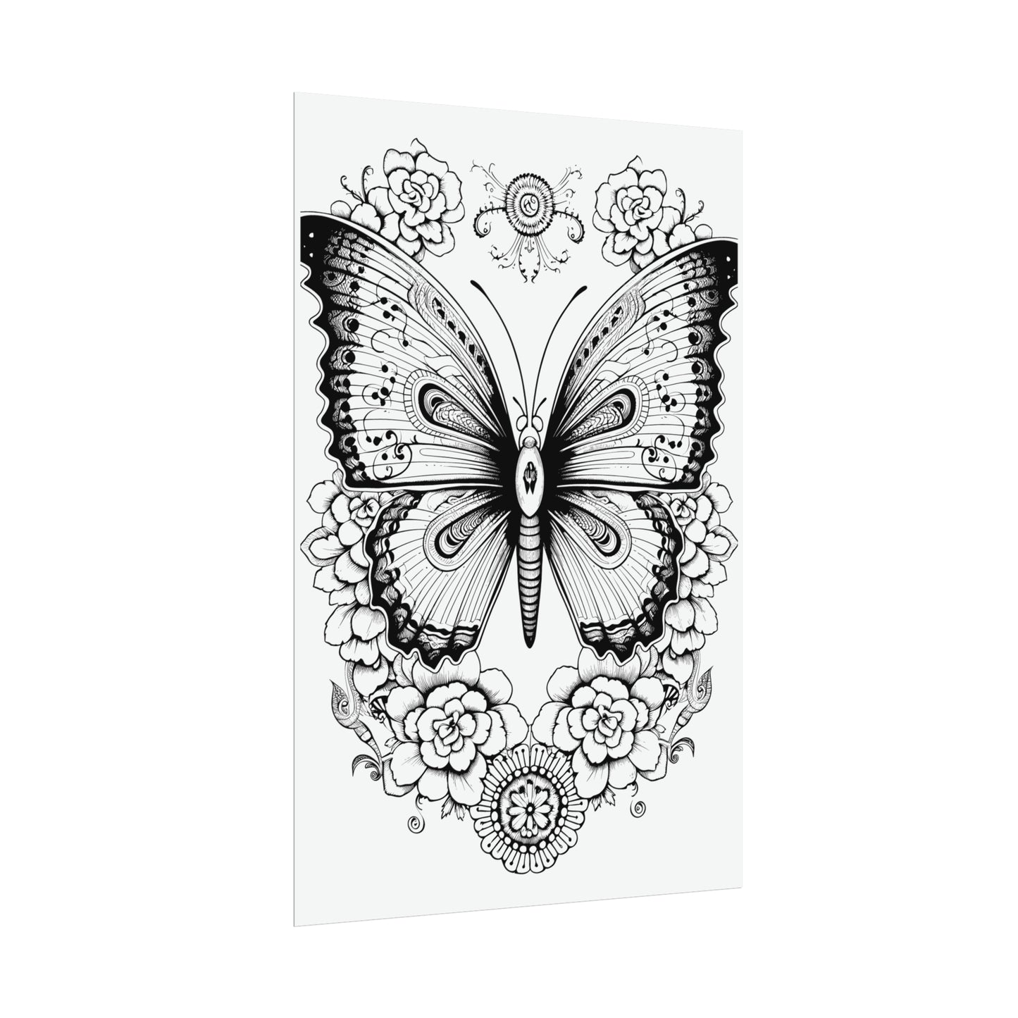 Butterfly Coloring Art Posters