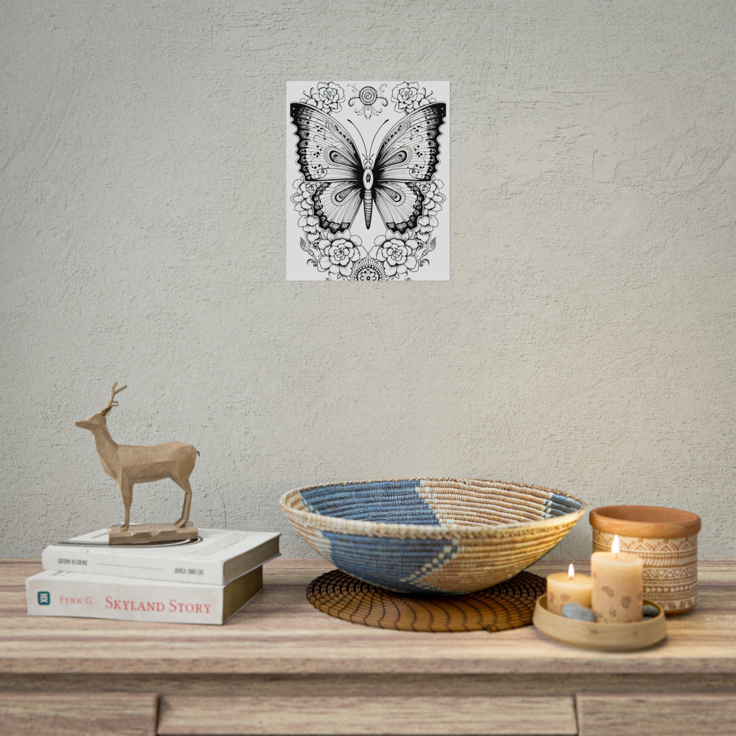 Butterfly Coloring Art Posters