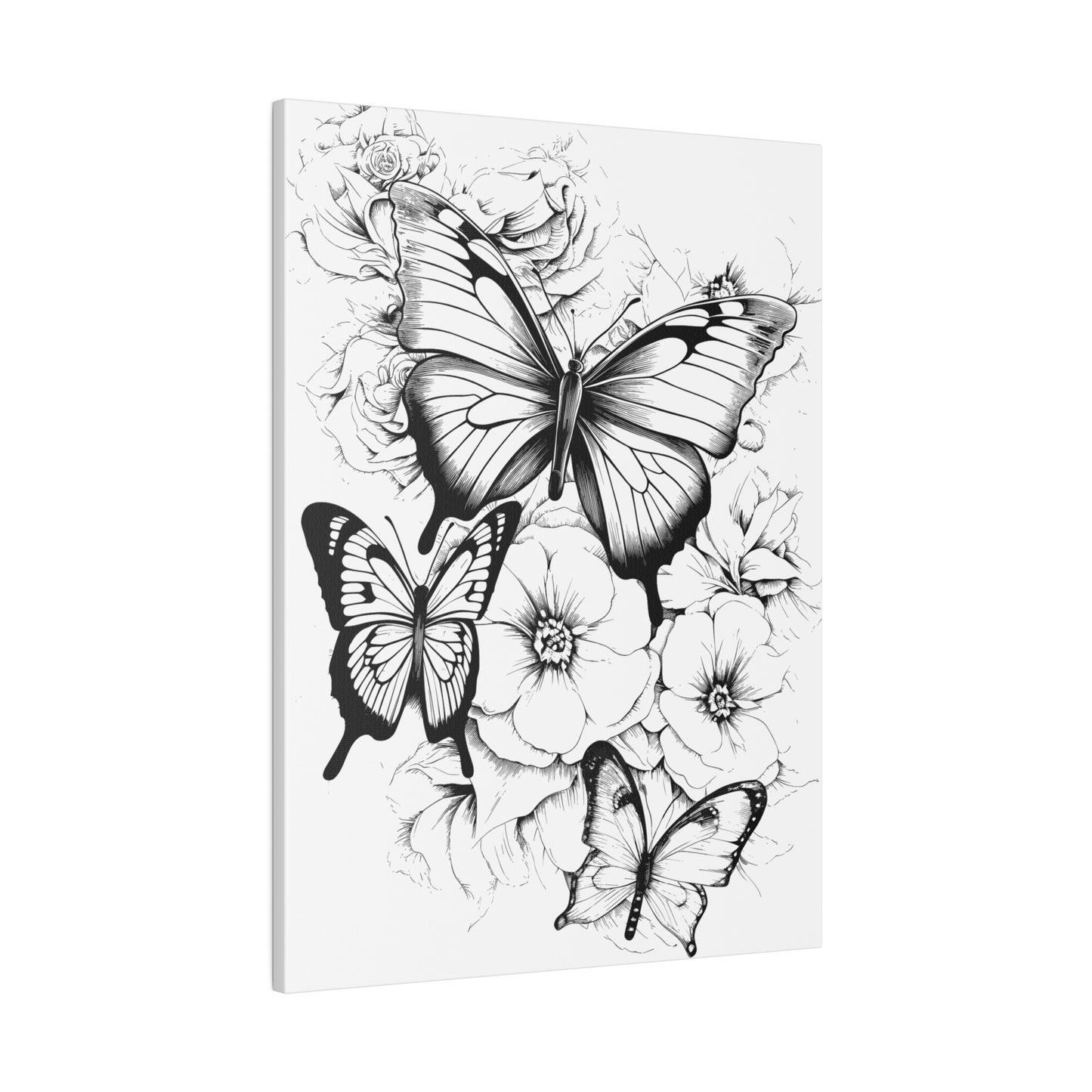 Butterfly Coloring Canvas, Stretched, 0.75"