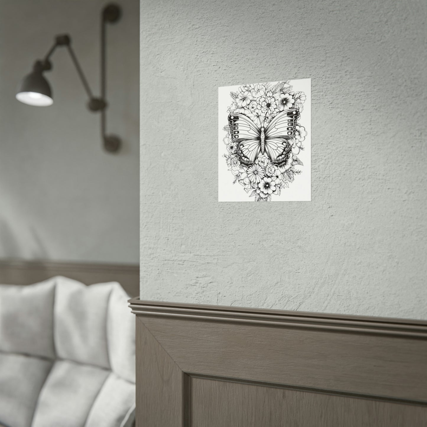Butterfly Coloring Art Posters