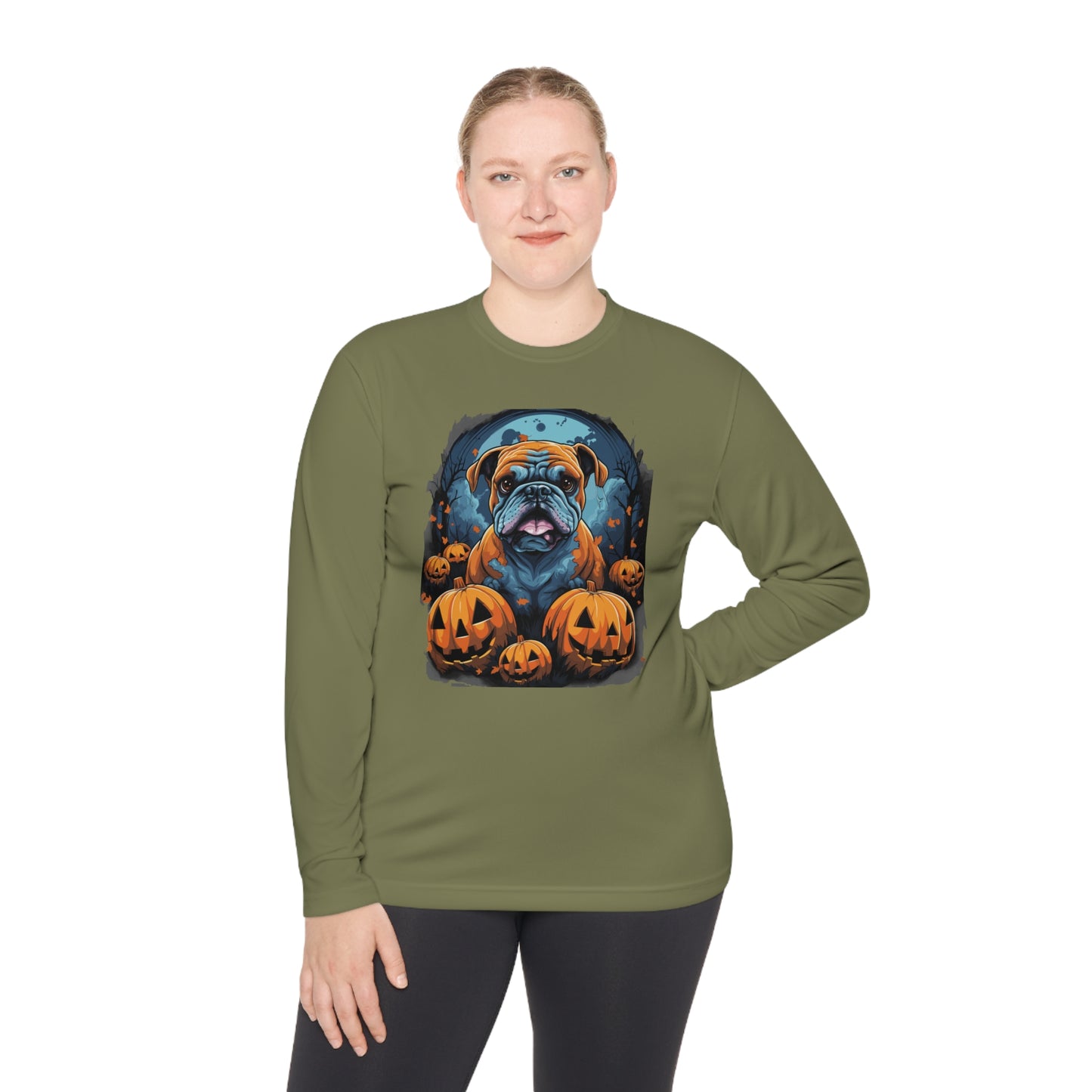 Halloween Bulldog Lightweight Long Sleeve Tee