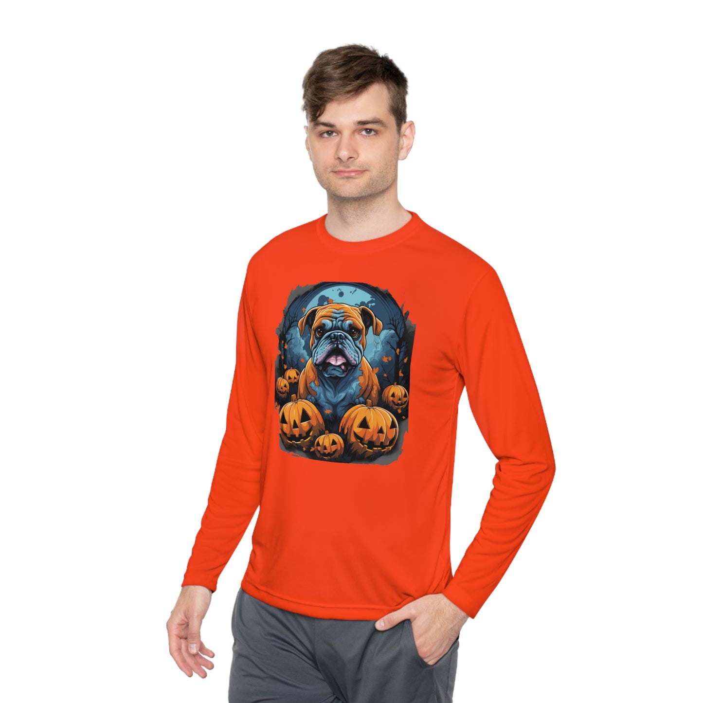 Halloween Bulldog Lightweight Long Sleeve Tee