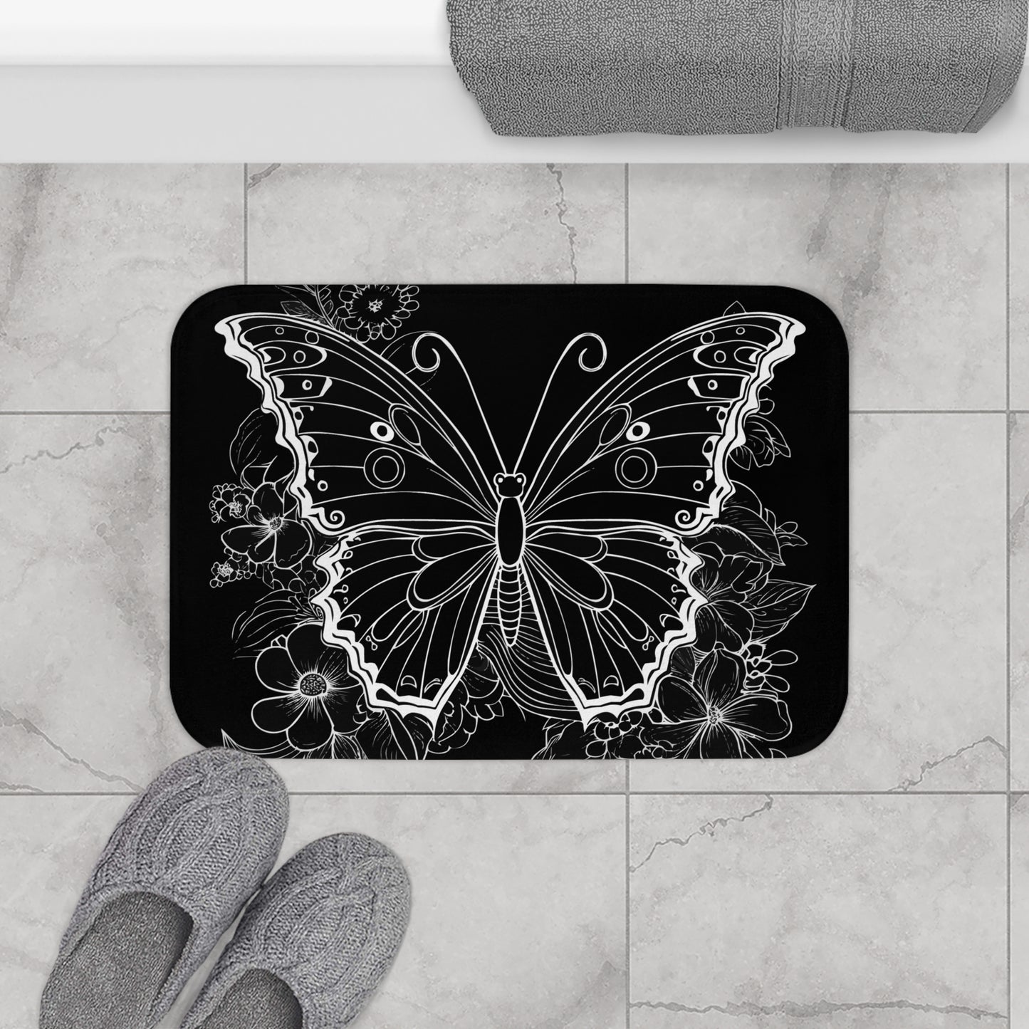 Butterfly Bath Mat