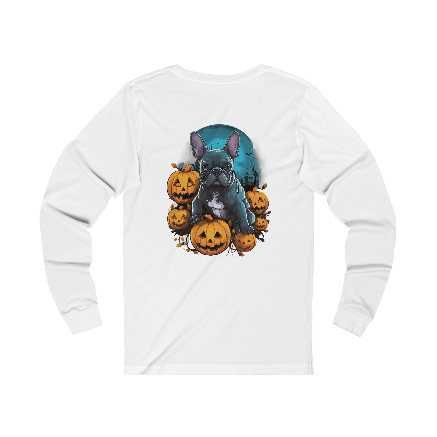Halloween French Bulldog Unisex Jersey Long Sleeve Tee