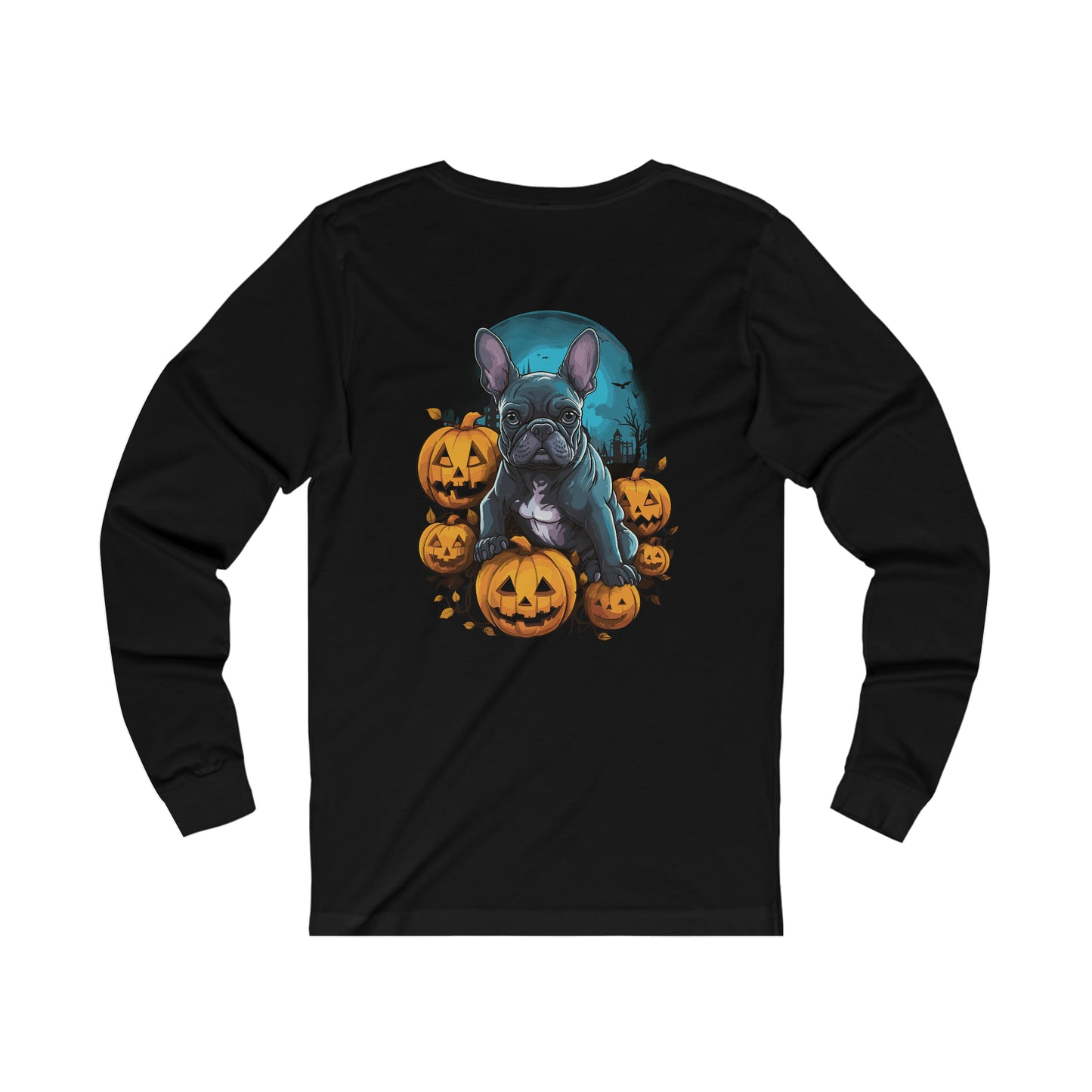 Halloween French Bulldog Unisex Jersey Long Sleeve Tee