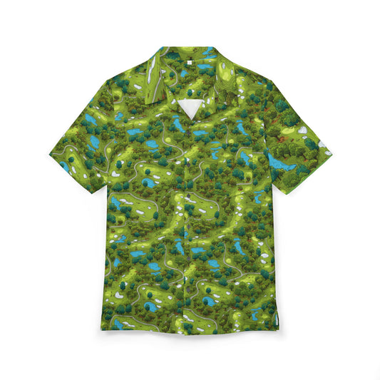 Golf Course Stylish Whimsical Button-Down Shirt
