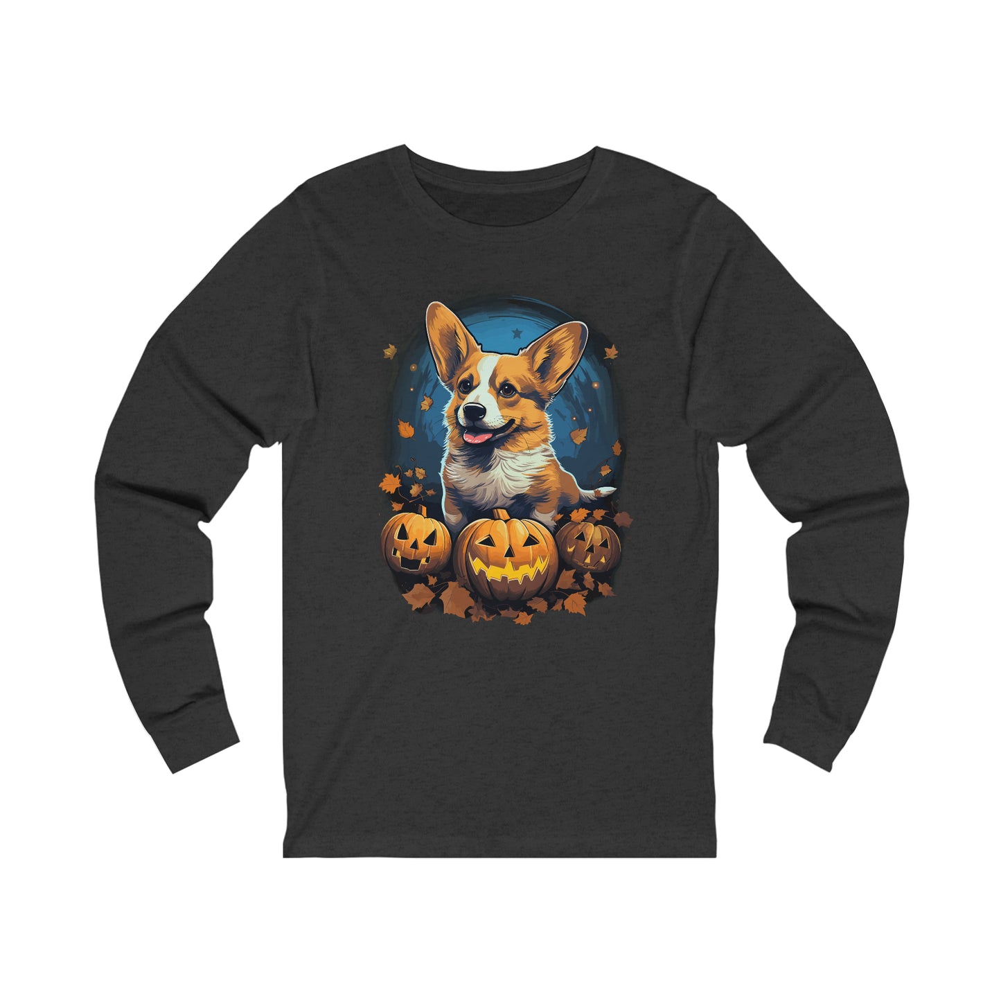 Halloween Corgie Unisex Jersey Long Sleeve Tee