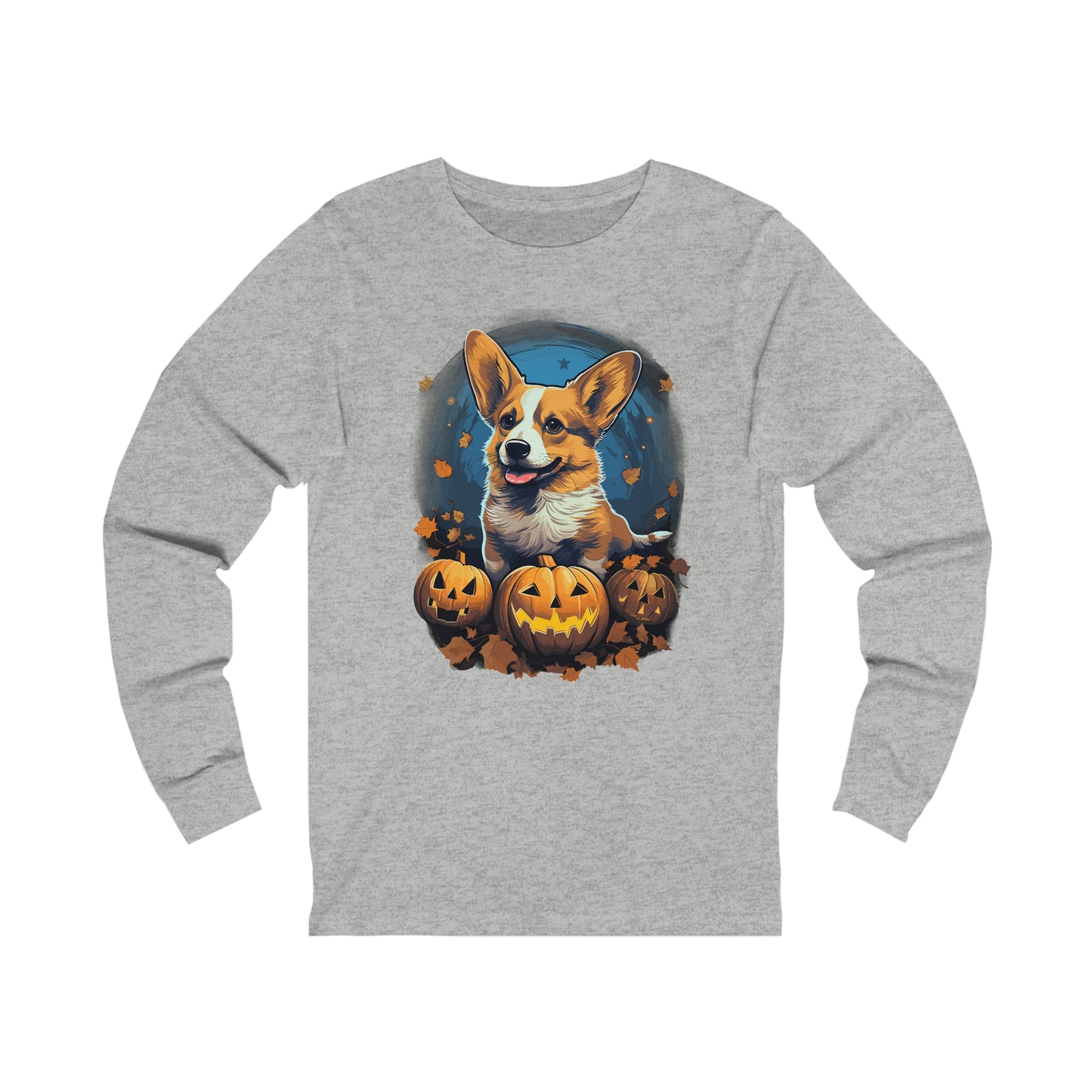 Halloween Corgie Unisex Jersey Long Sleeve Tee